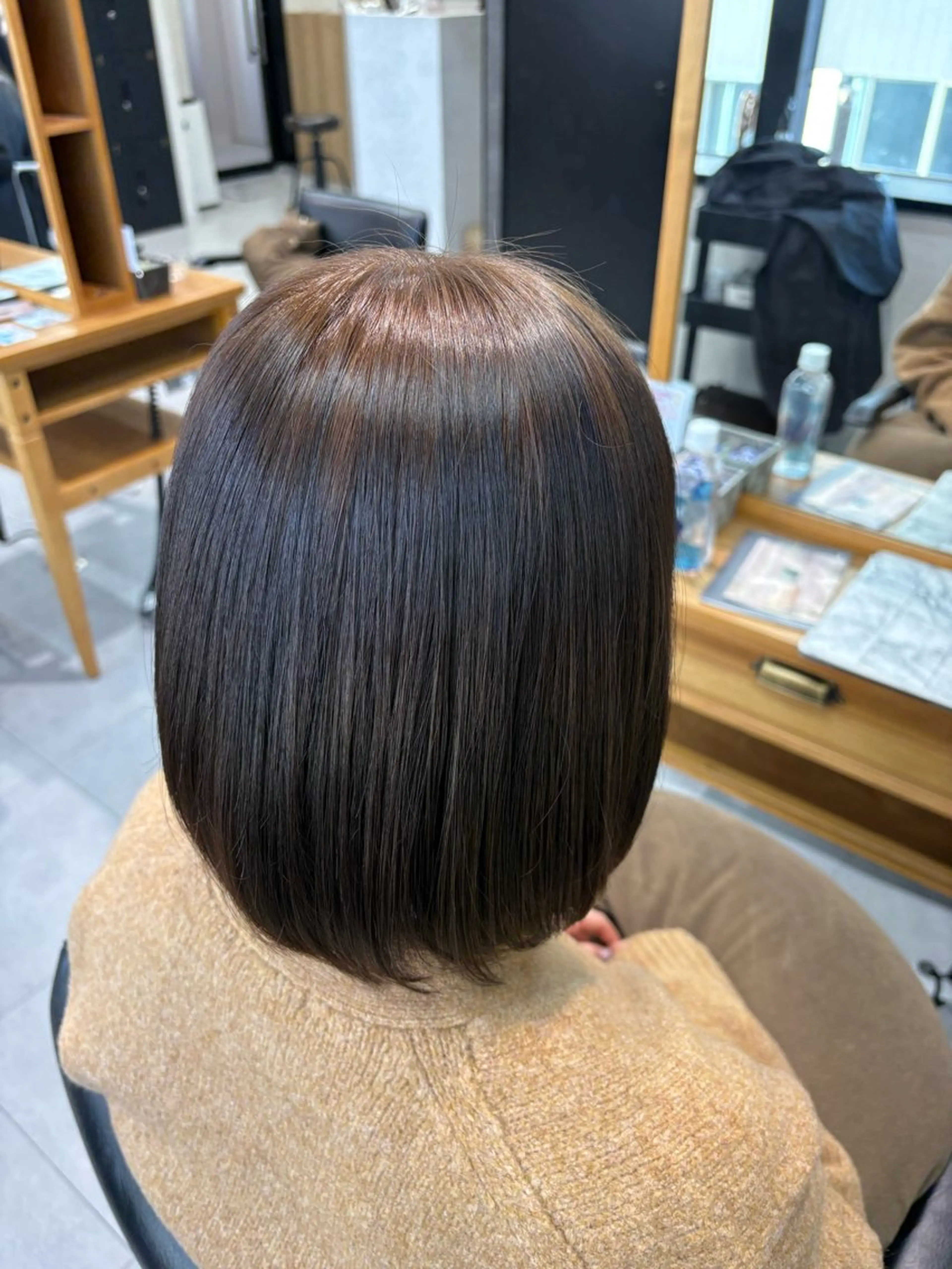 ショート 髪質改善 縮毛矯正 トリートメント 酸熱トリートメント ヘアカラー カラーモデル募集 ✨🤍モモハ🤍✨のヘアスタイル