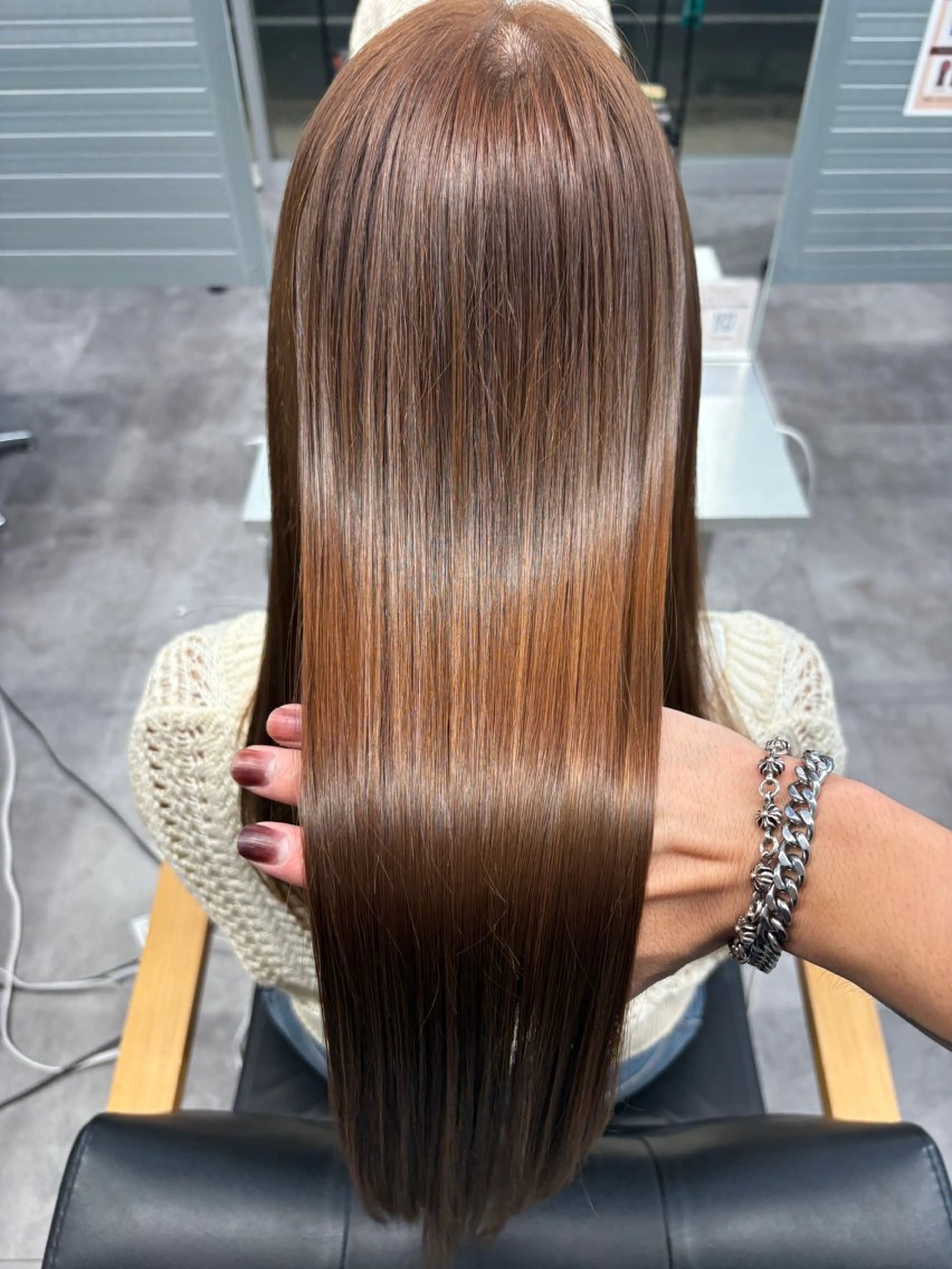 ロング カット ヘアカラー 縮毛矯正 king highlight&extensions梅田所属・髪質改善/似合わ せ/ダブルカラー盛田のヘアスタイル