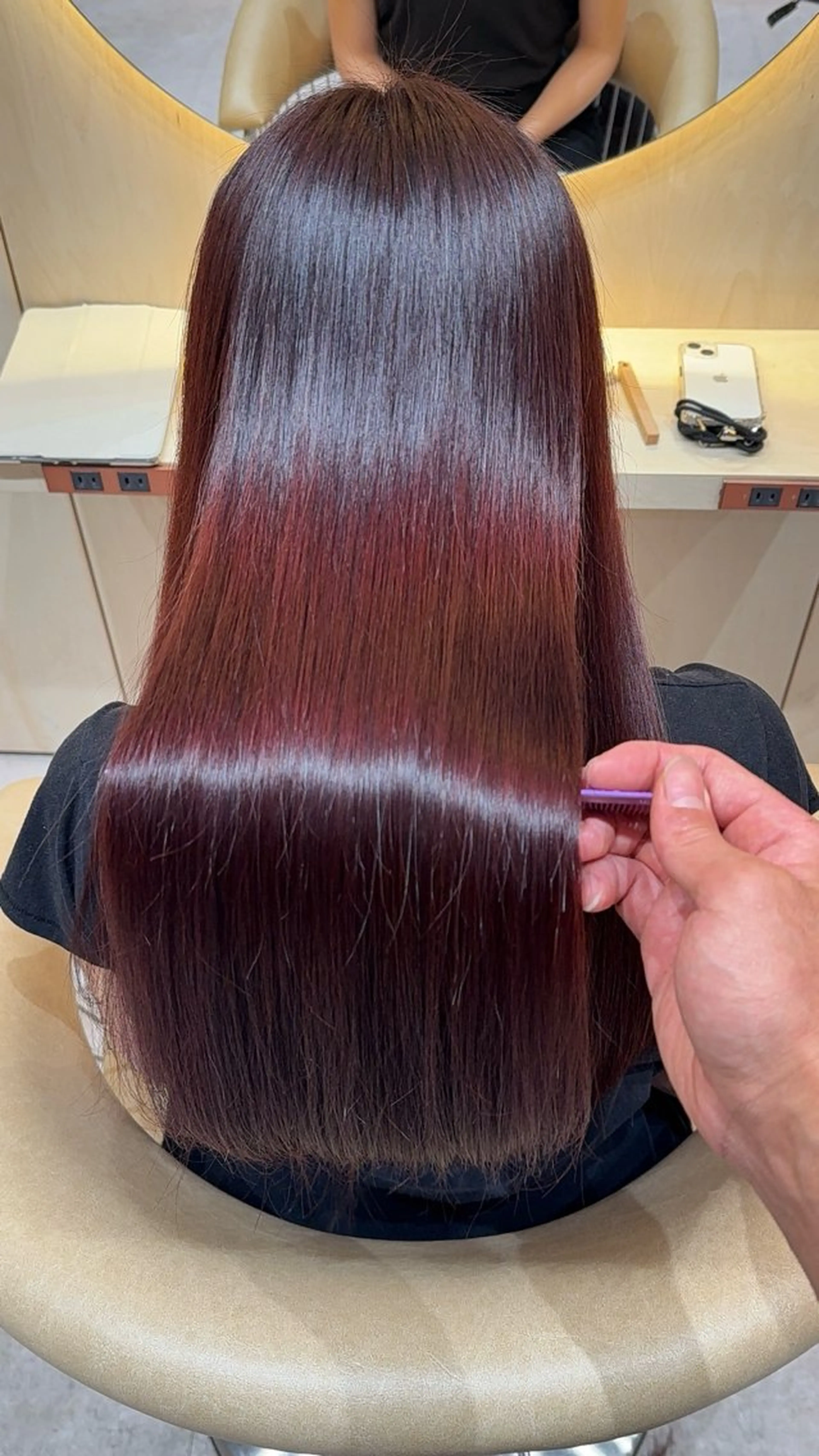 セミロング カラー カット ヘアカラー 縮毛矯正 レイヤー❣️縮毛矯正 川村利幸のヘアスタイル