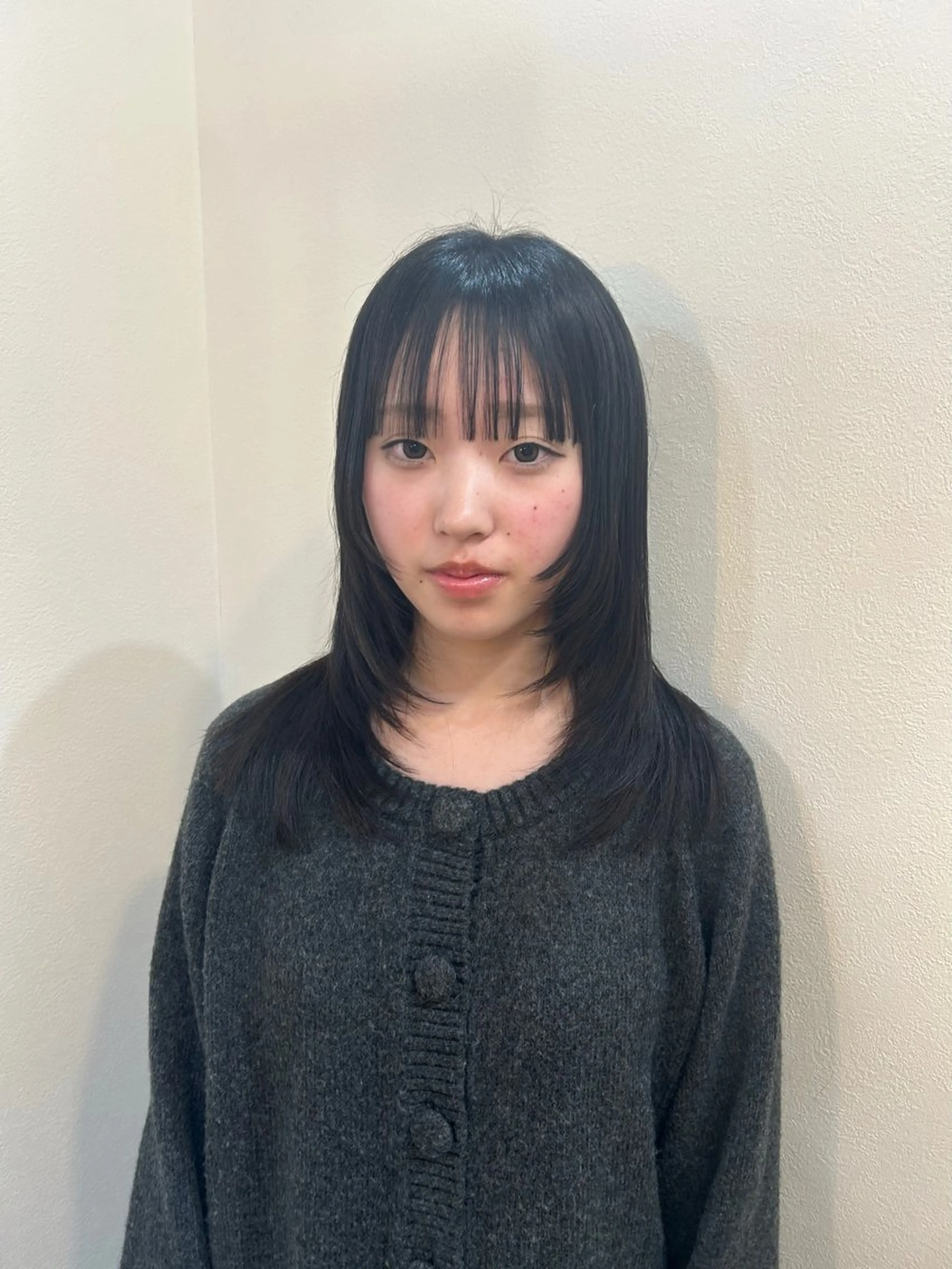 セミロング 顔まわりレイヤー 顔周りカット レイヤーカット カット トリートメント 透明感カラー🛁/ Tuki(ツキ)のヘアスタイル