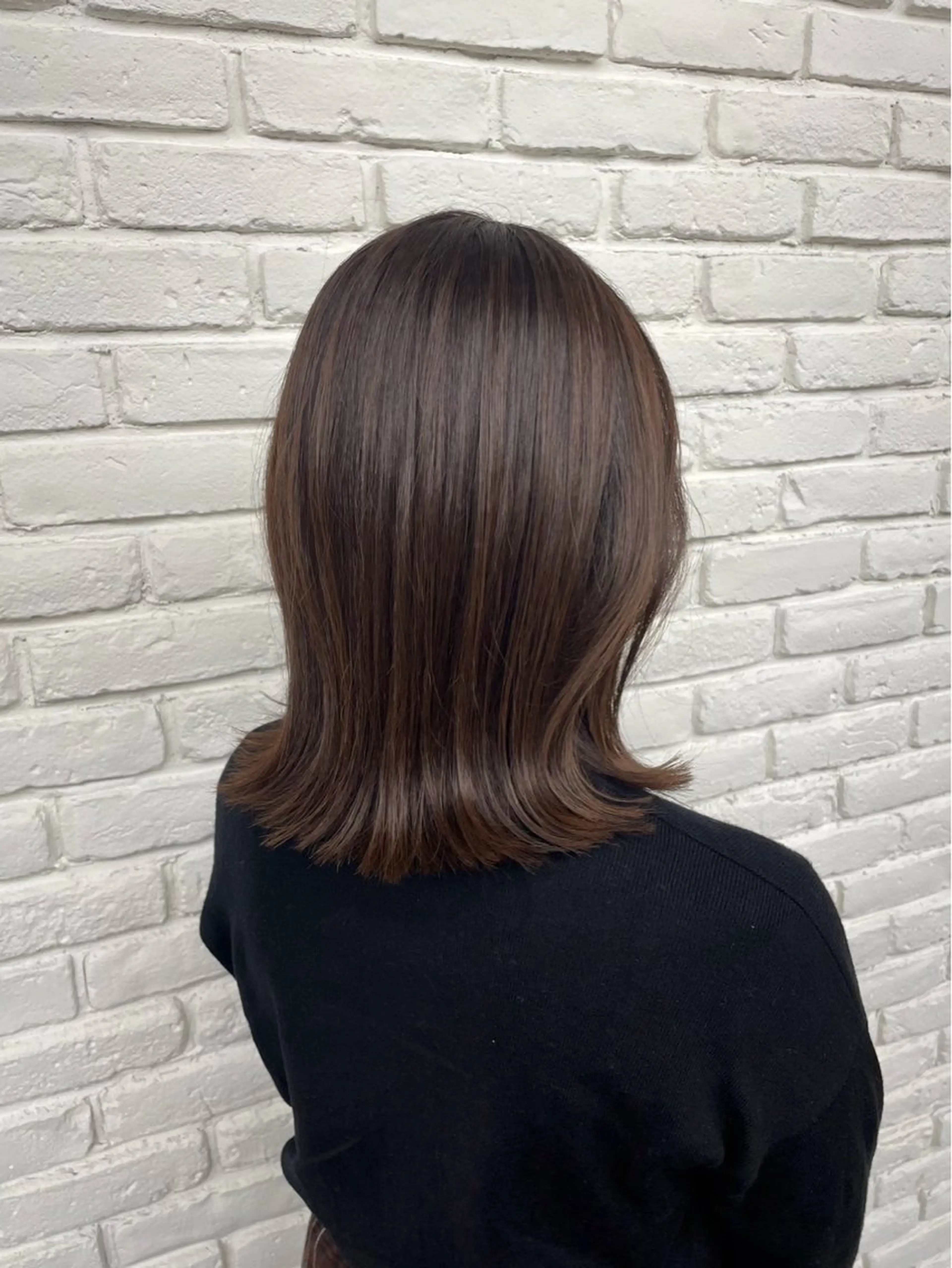 ミディアム カラー ヘアアレンジ 透明感カラー DIFINOaoyama所属・🎧ayaka/ボブ /透明感カラー🩵のヘアスタイル