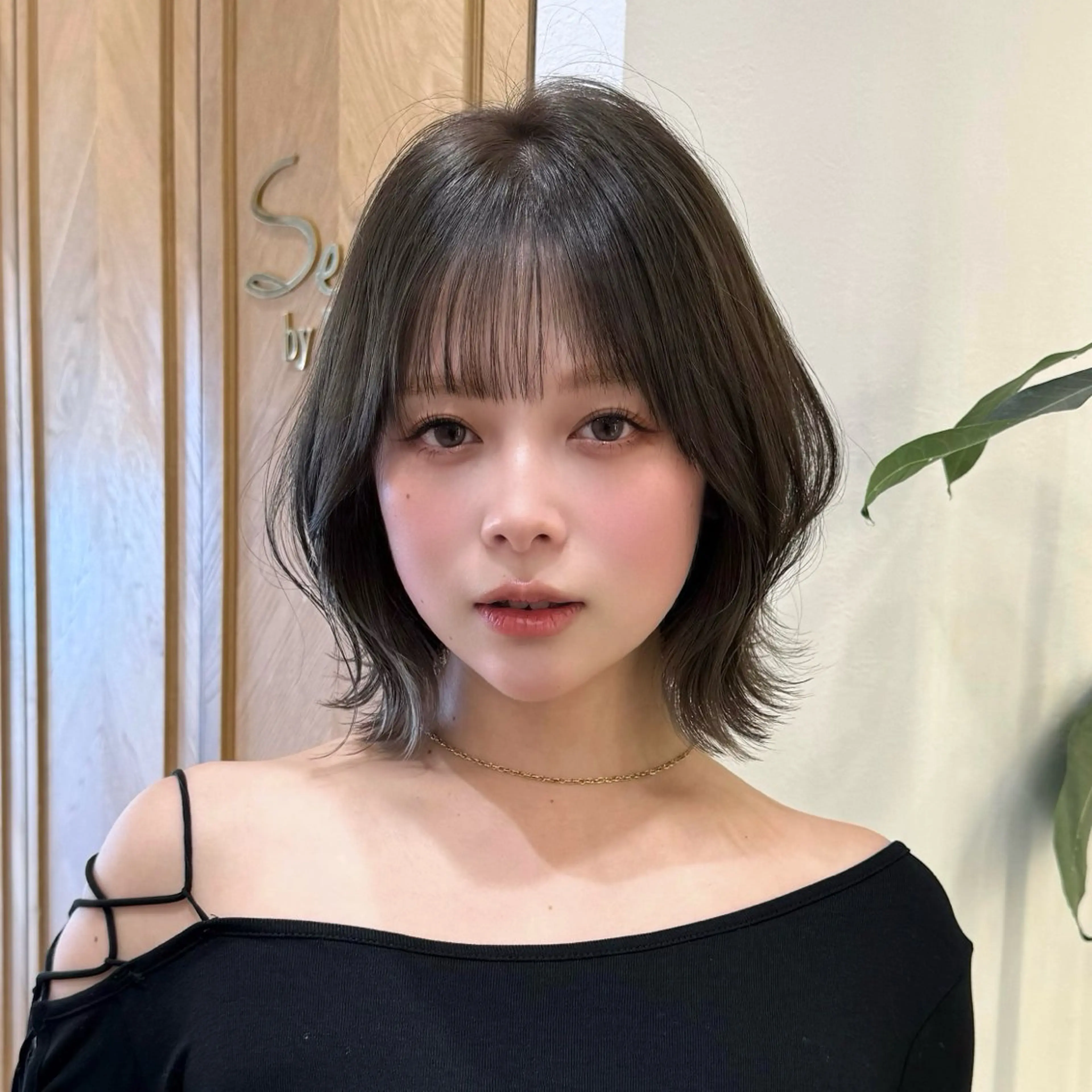 ショート ボブレイヤー ボブ 韓国風ヘア レイヤーカット ワンホンヘア 韓国/ワンホン/新宿 /Rumiのヘアスタイル