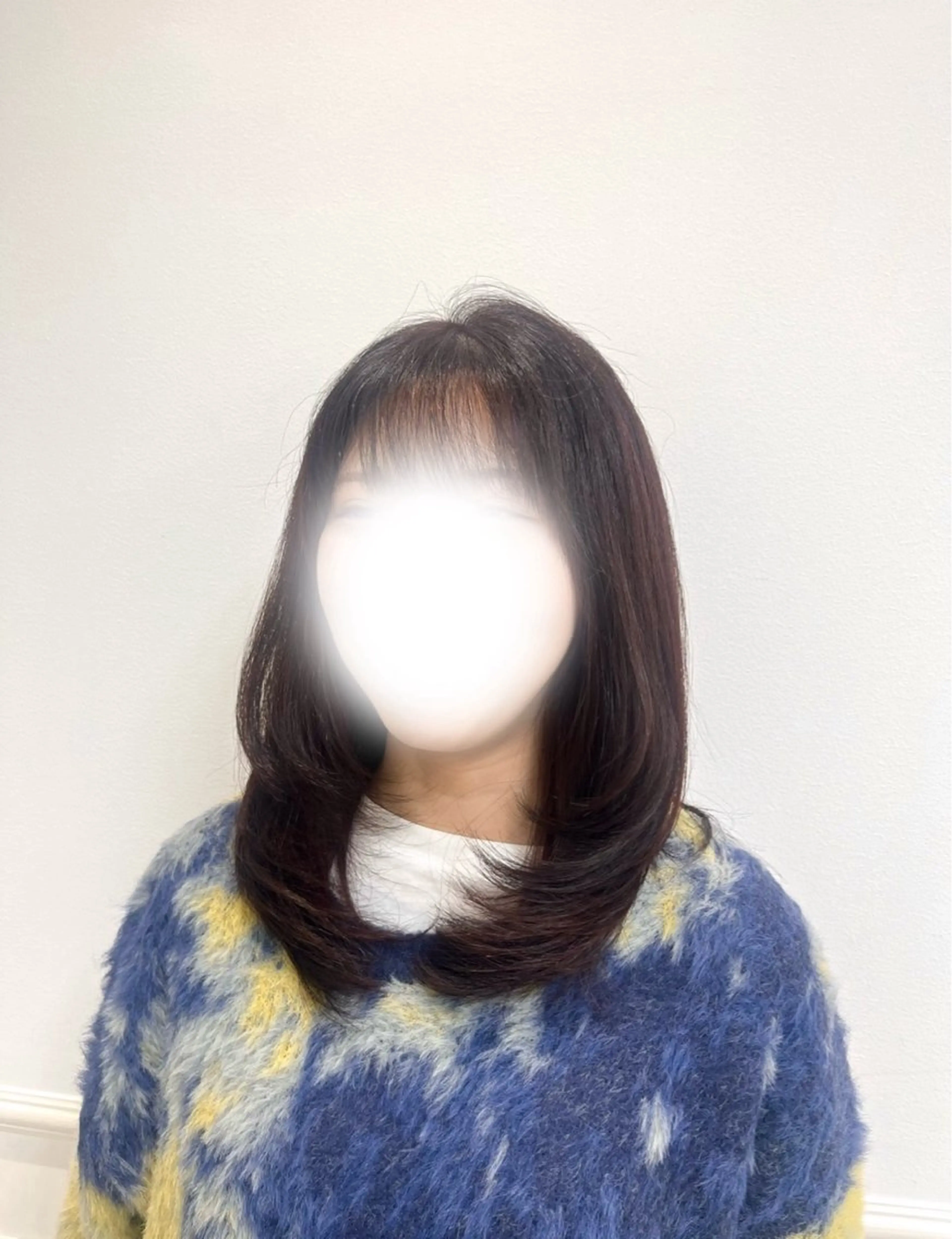 ミディアム レイヤーカット 韓国･ワンホンヘア linon🐈‍⬛のヘアスタイル