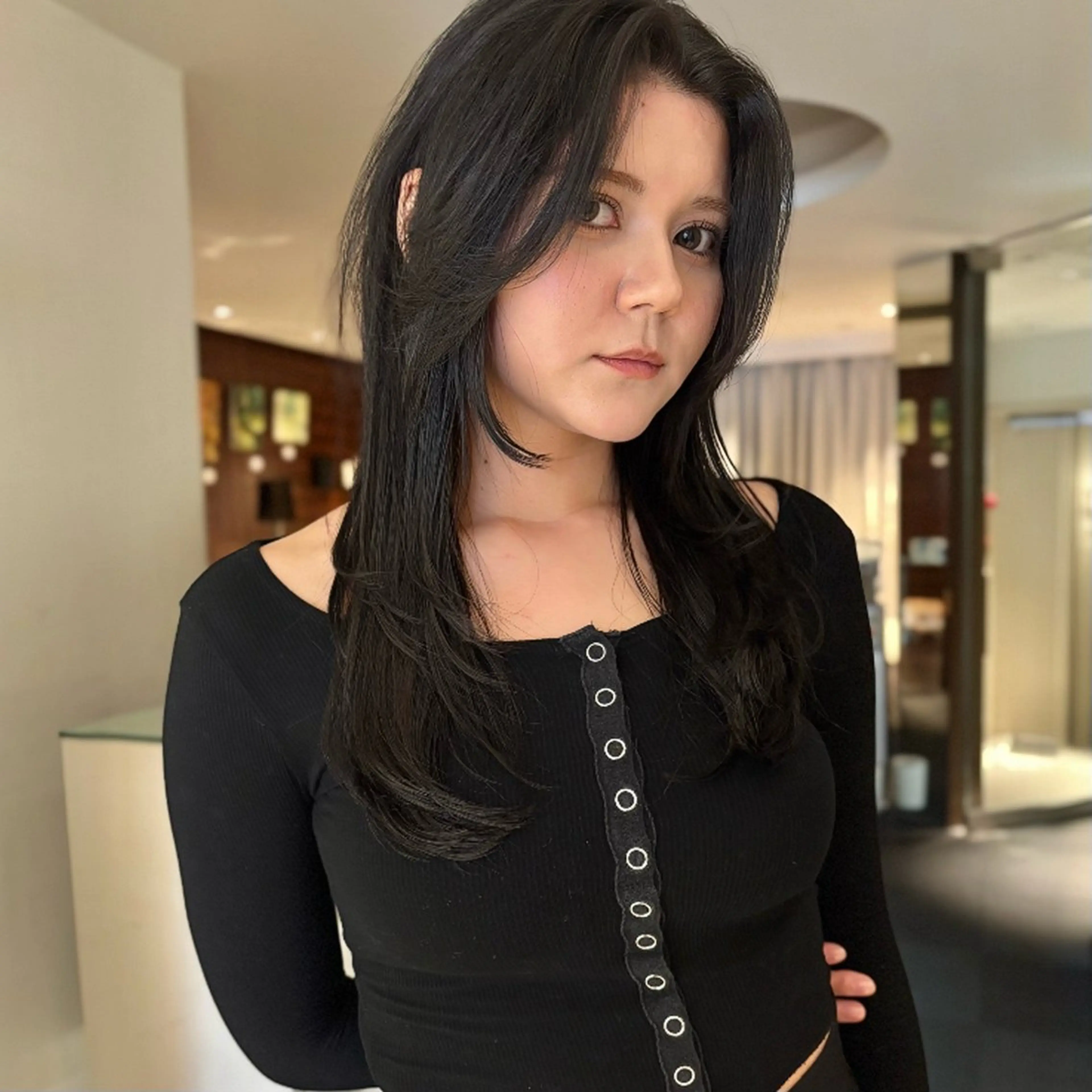 ◆韓国発小顔技術◆ハッシュカット＋透明感カラー【予約時にご自身の写真をお送り下さい】の写真