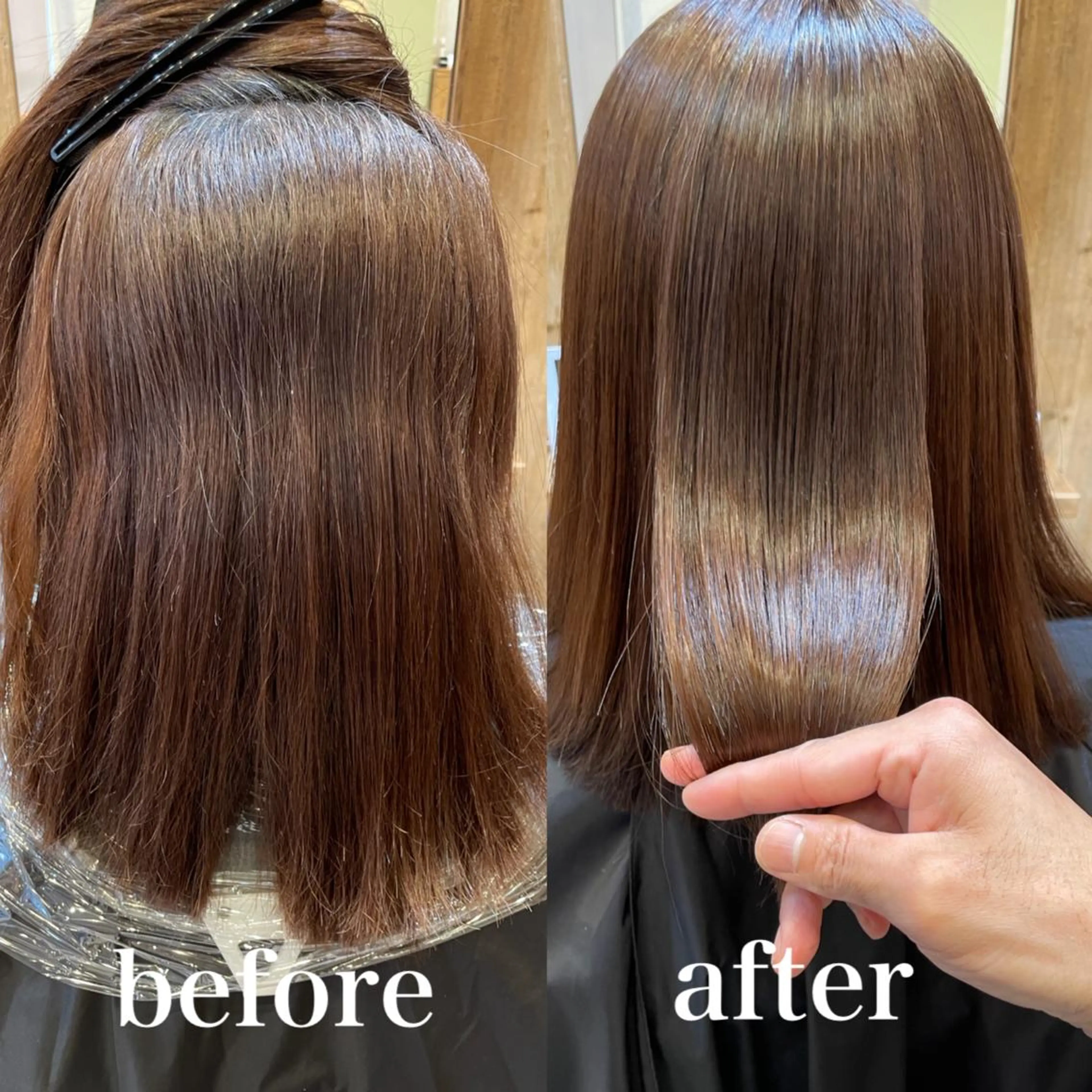 セミロング 縮毛矯正/髪質改善 主税巧一のヘアスタイル