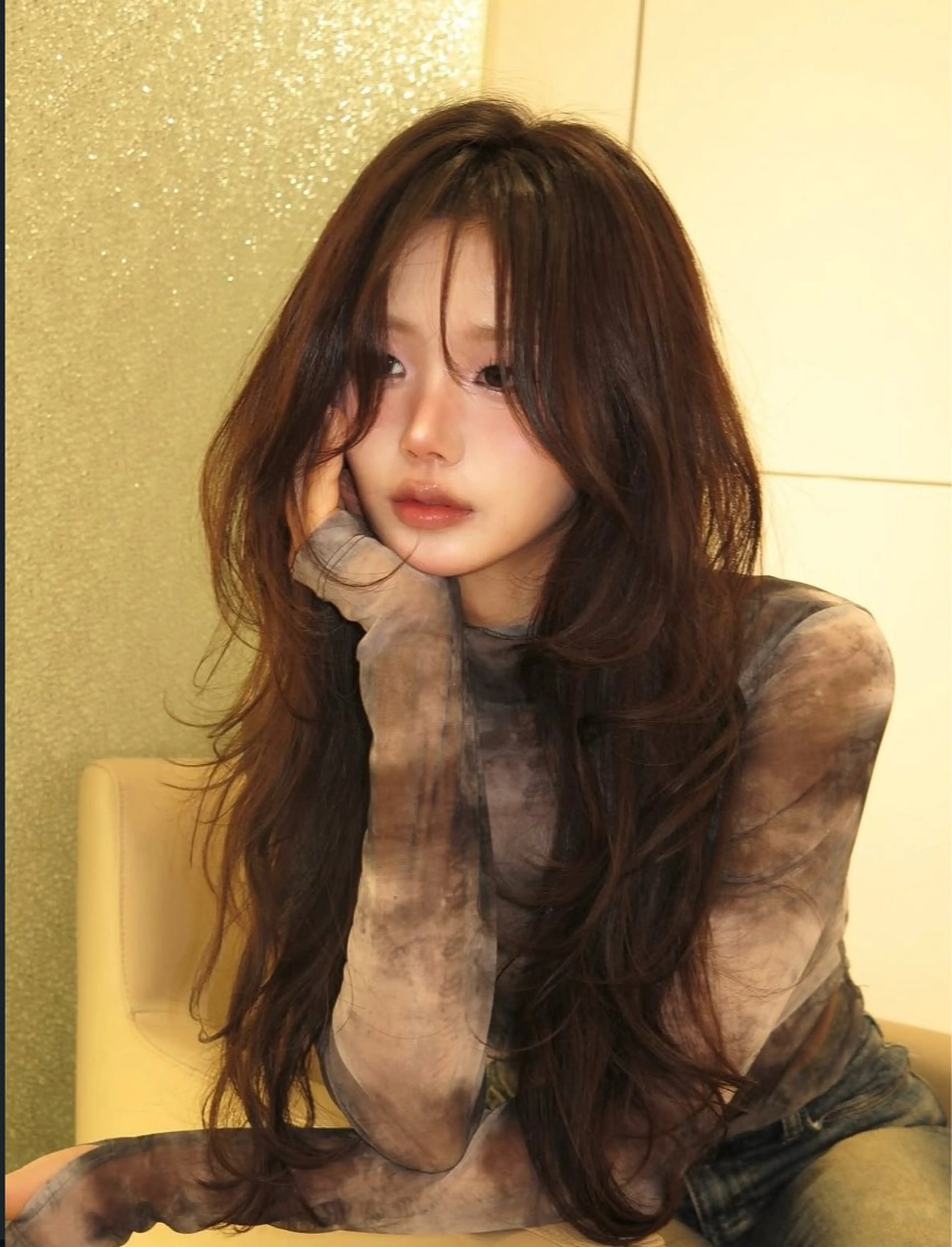 中顔面短縮レイヤーカットの写真