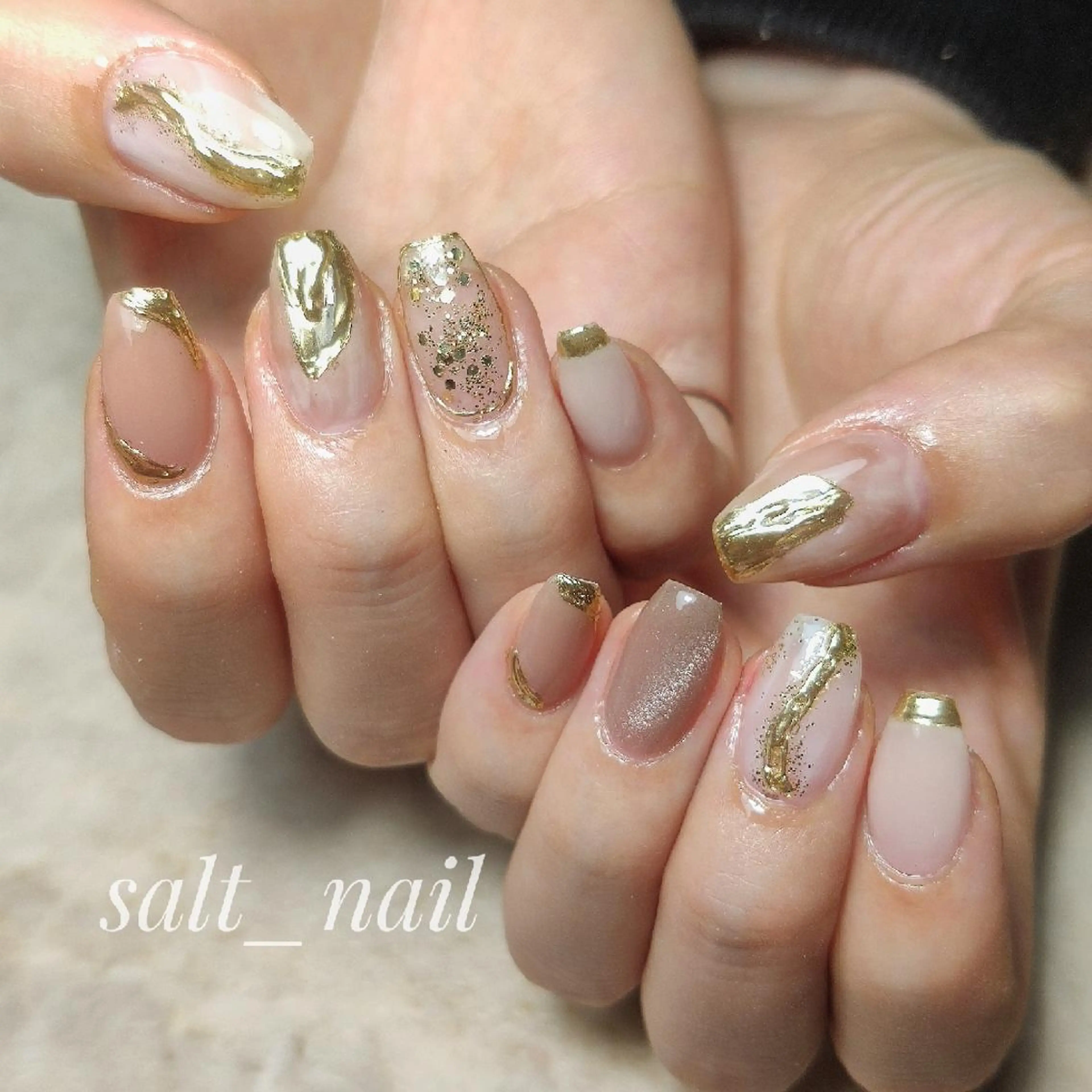 ネイル ニュアンスネイル ハンドネイル 個人サロン saltnailのネイルデザイン