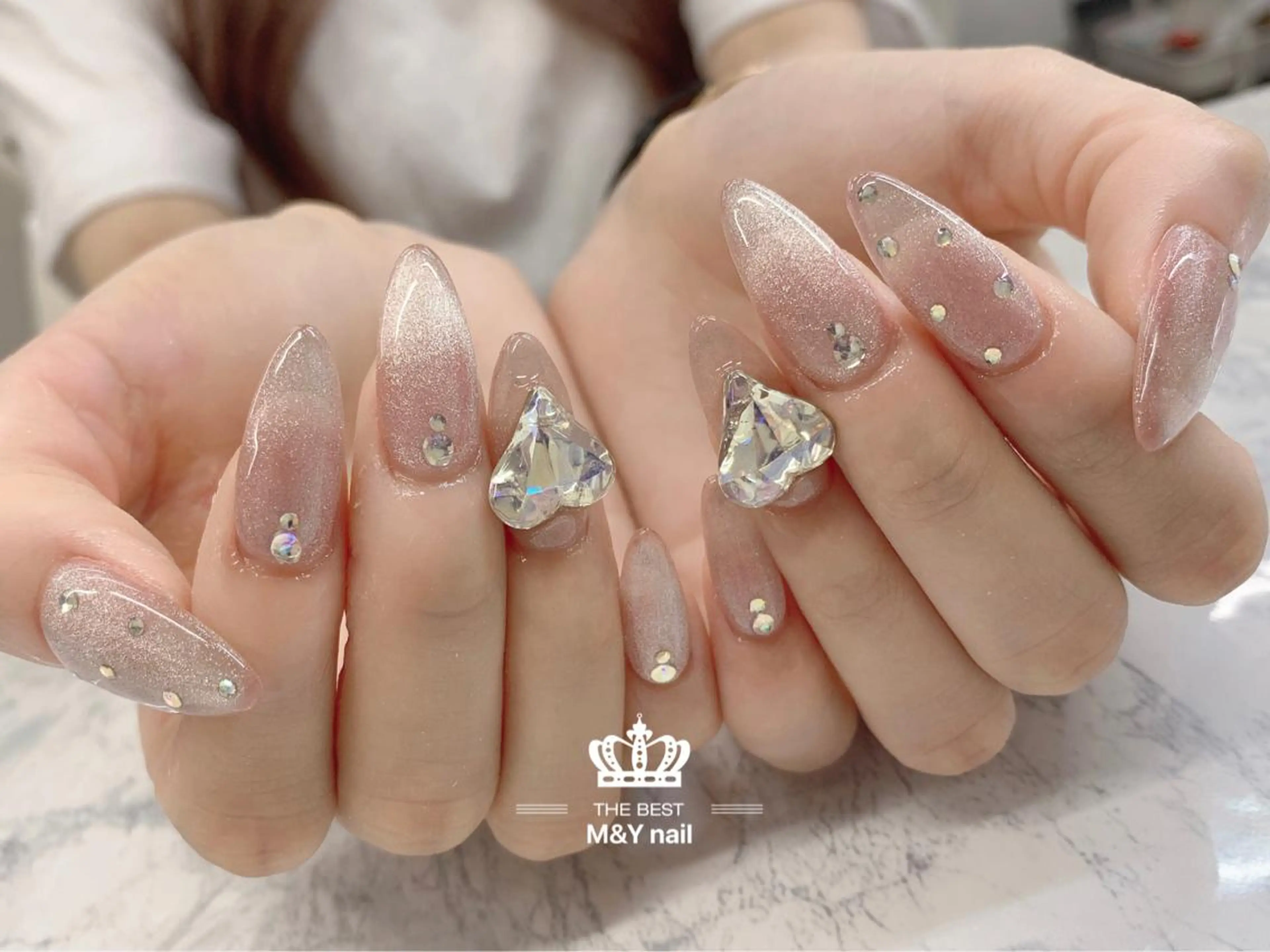 ネイル ハート ハンドネイル M&Y NailSalonのネイルデザイン