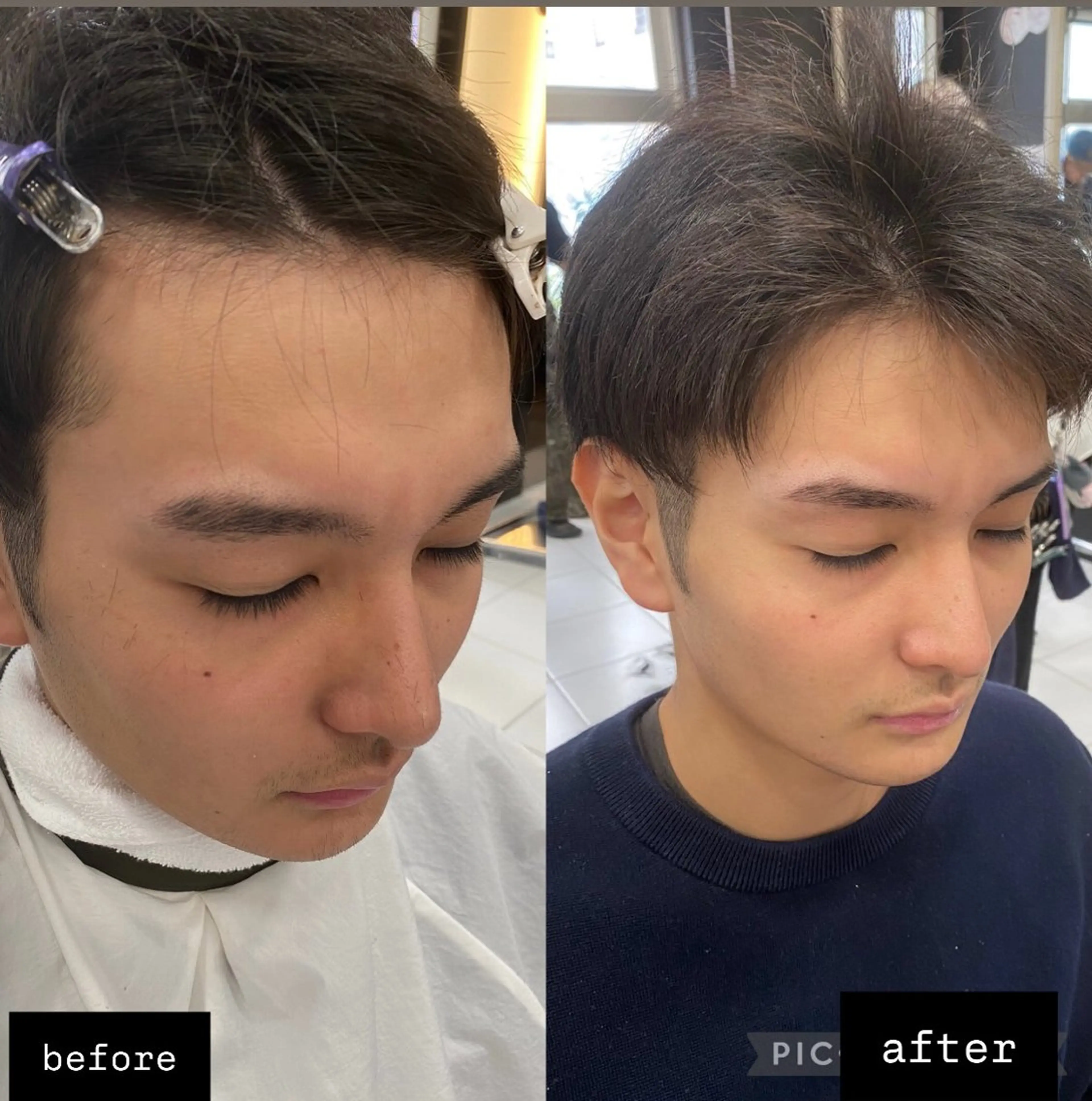 ショート パーマ メンズ カット ヘッドスパ ホワイト/店長/カラ ー講師/錦糸町/岩崎のヘアスタイル