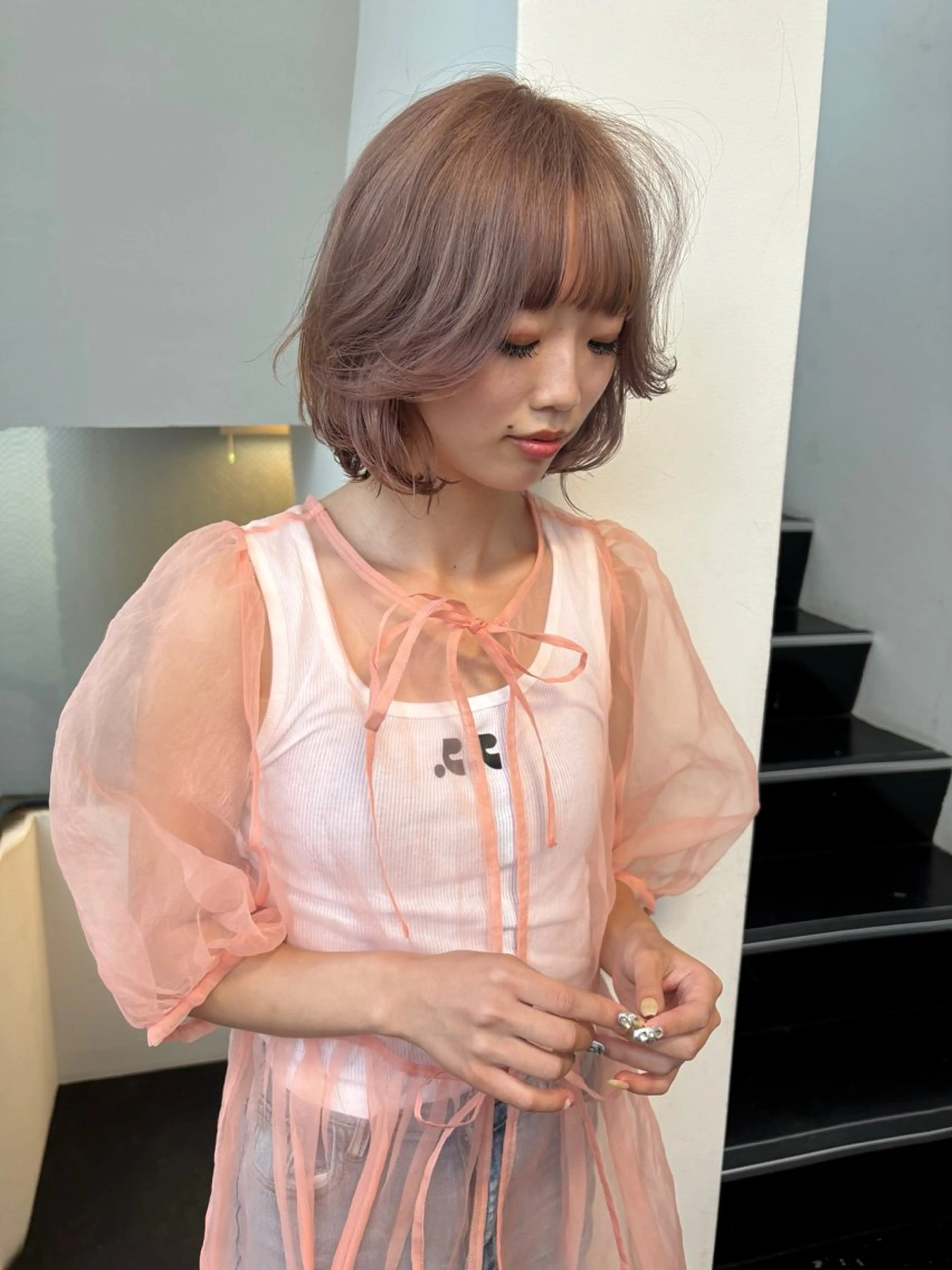 ショート カラー ヘアカラー ファッションに 溶け込むstyleのヘアスタイル