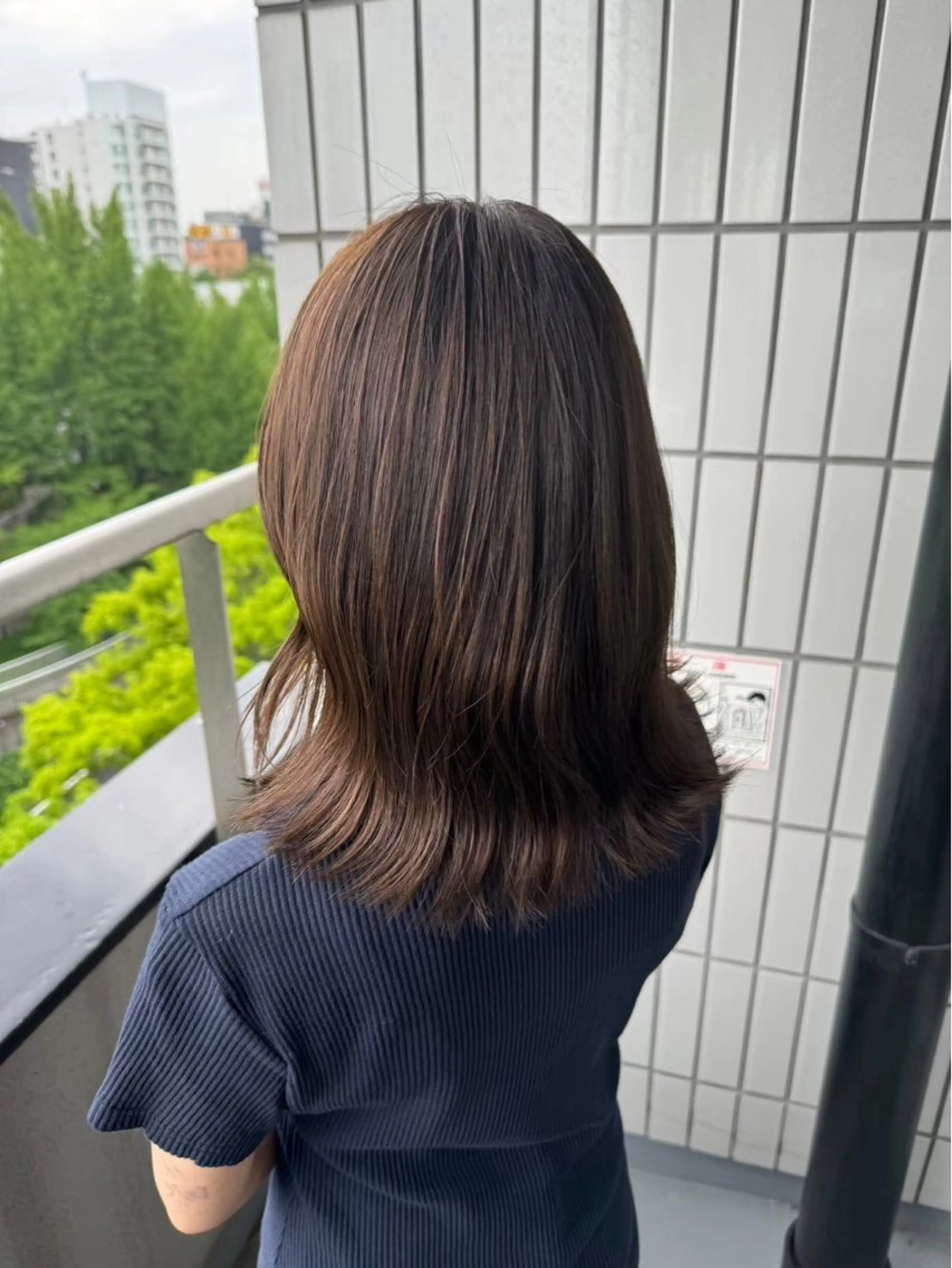 セミロング ヘアカラー トリートメント 🫟ブリーチモデル/ 艶カラー /みきのヘアスタイル