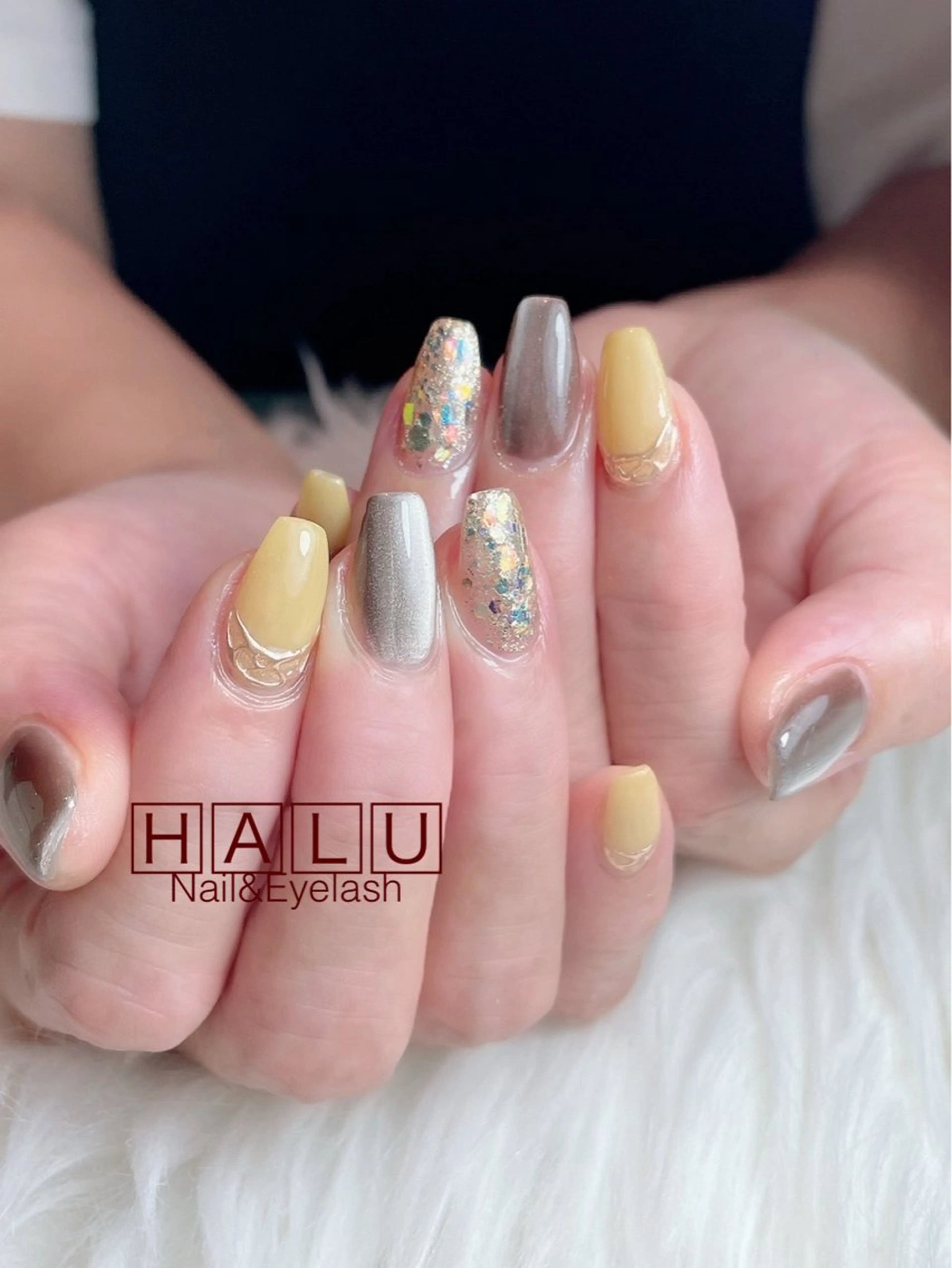 ネイル ラメ(グリッター) ハンドネイル フットネイル HALU ハルのネイルデザイン