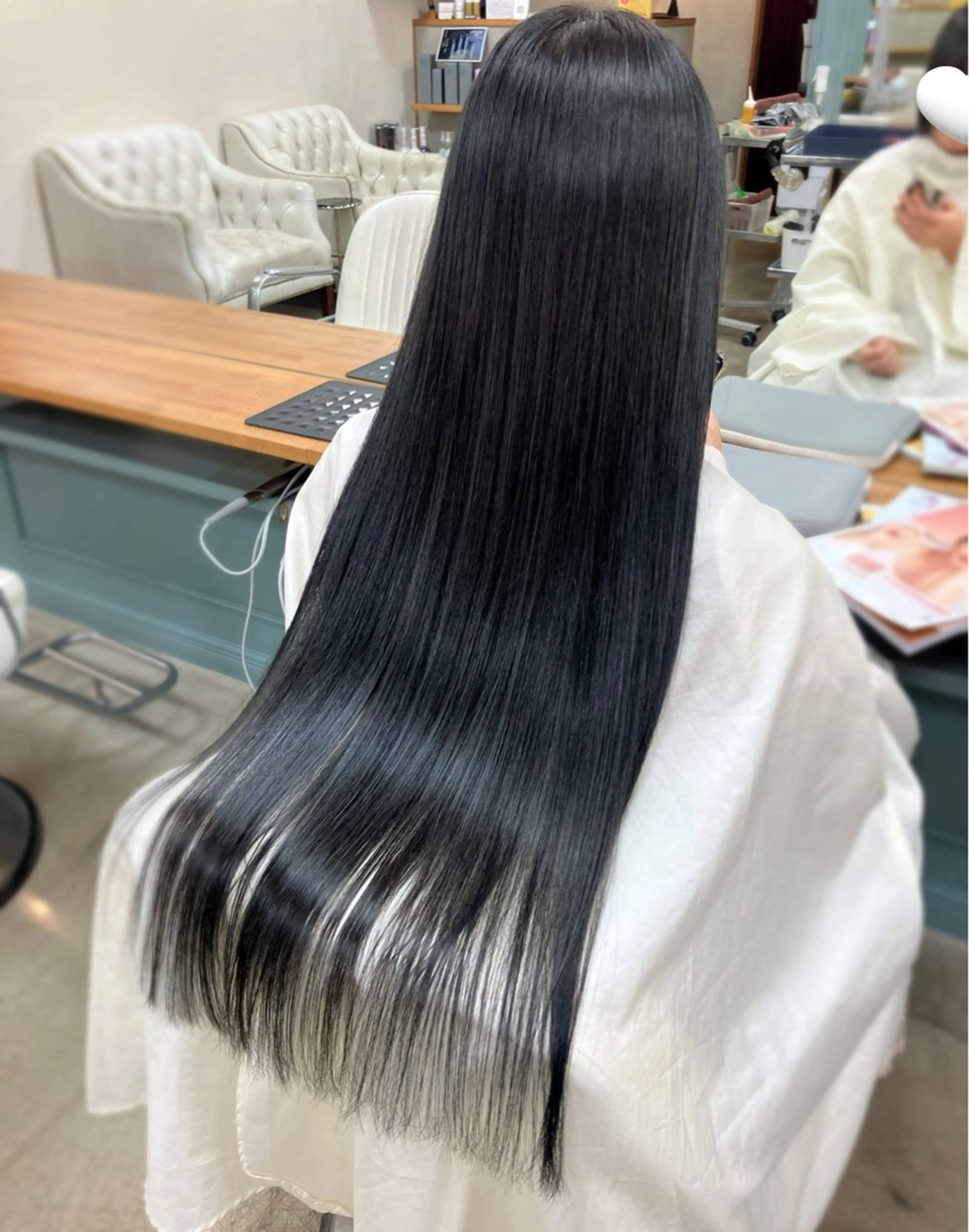 ロング カラー ブルーカラー ネイビーカラー トリートメント igrek bis所属・似合わせ×透明感 カラー🤍MAOのヘアスタイル