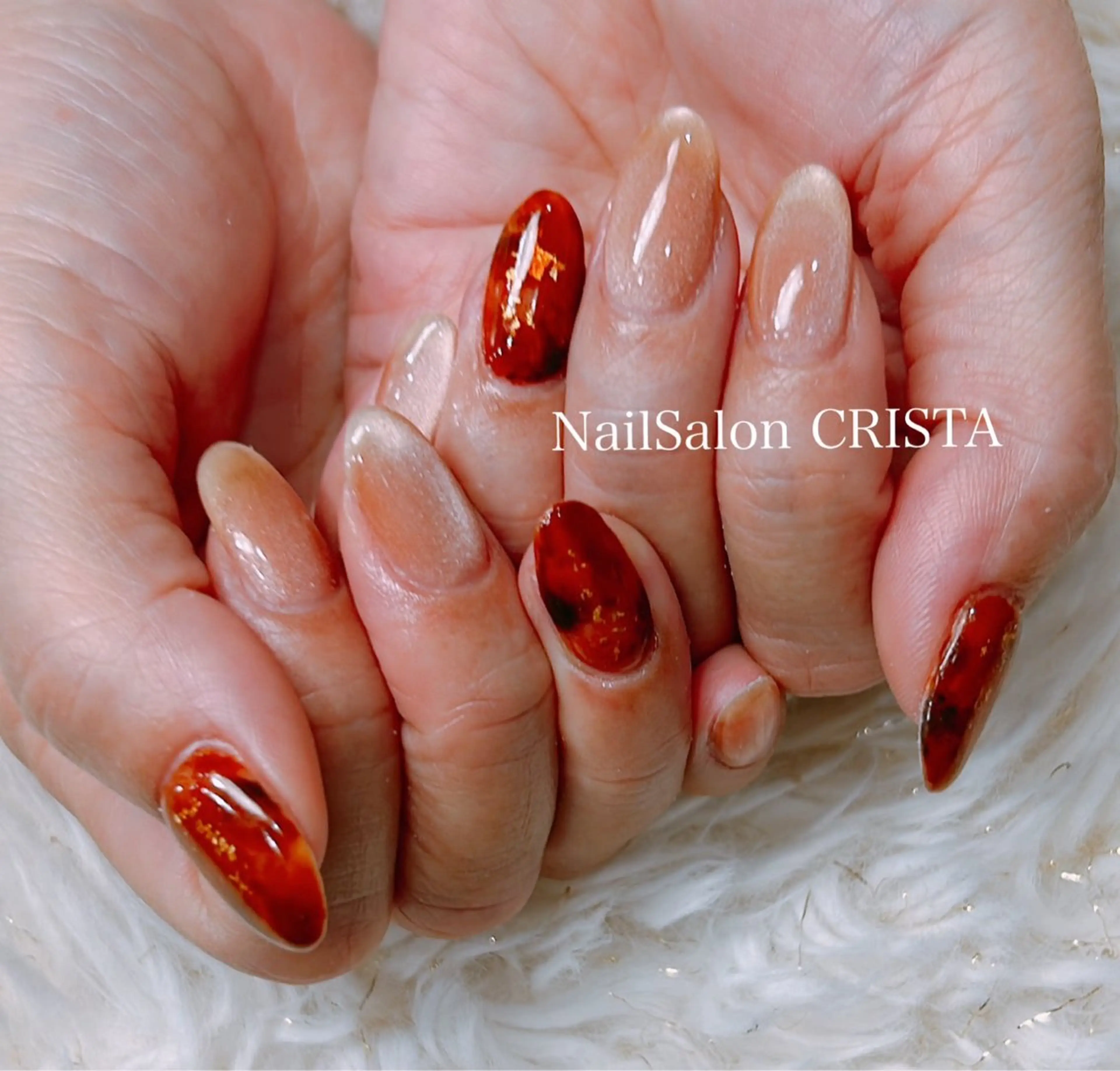 ネイル フットネイル ジェルネイル マグネットネイル オフィスネイル ワンカラーネイル NAILSALON CRISTA所属・🤍CRISTA yui🤍のネイルデザイン