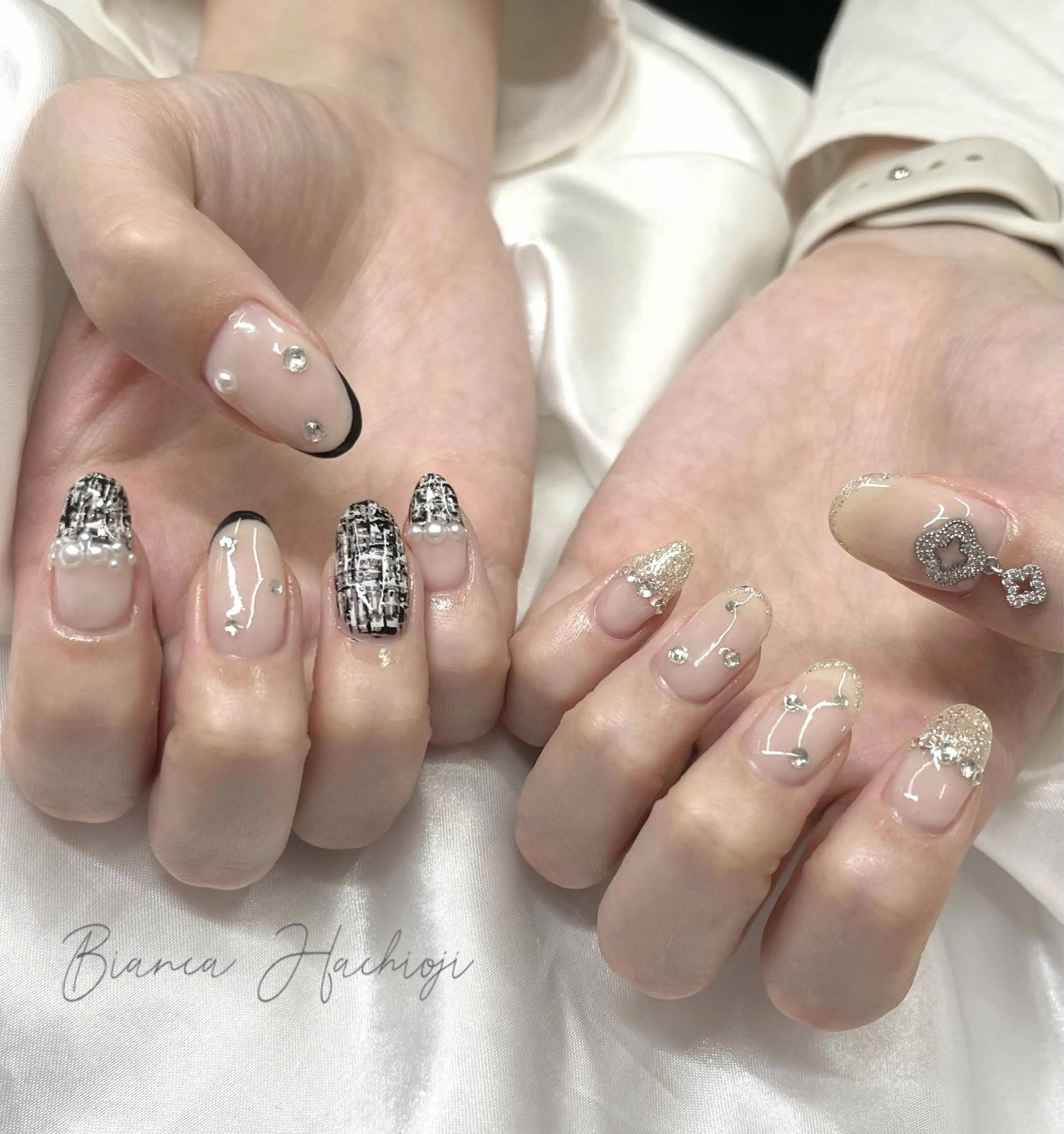 ネイル ハンドネイル Bianca🩶 SHIONOのネイルデザイン