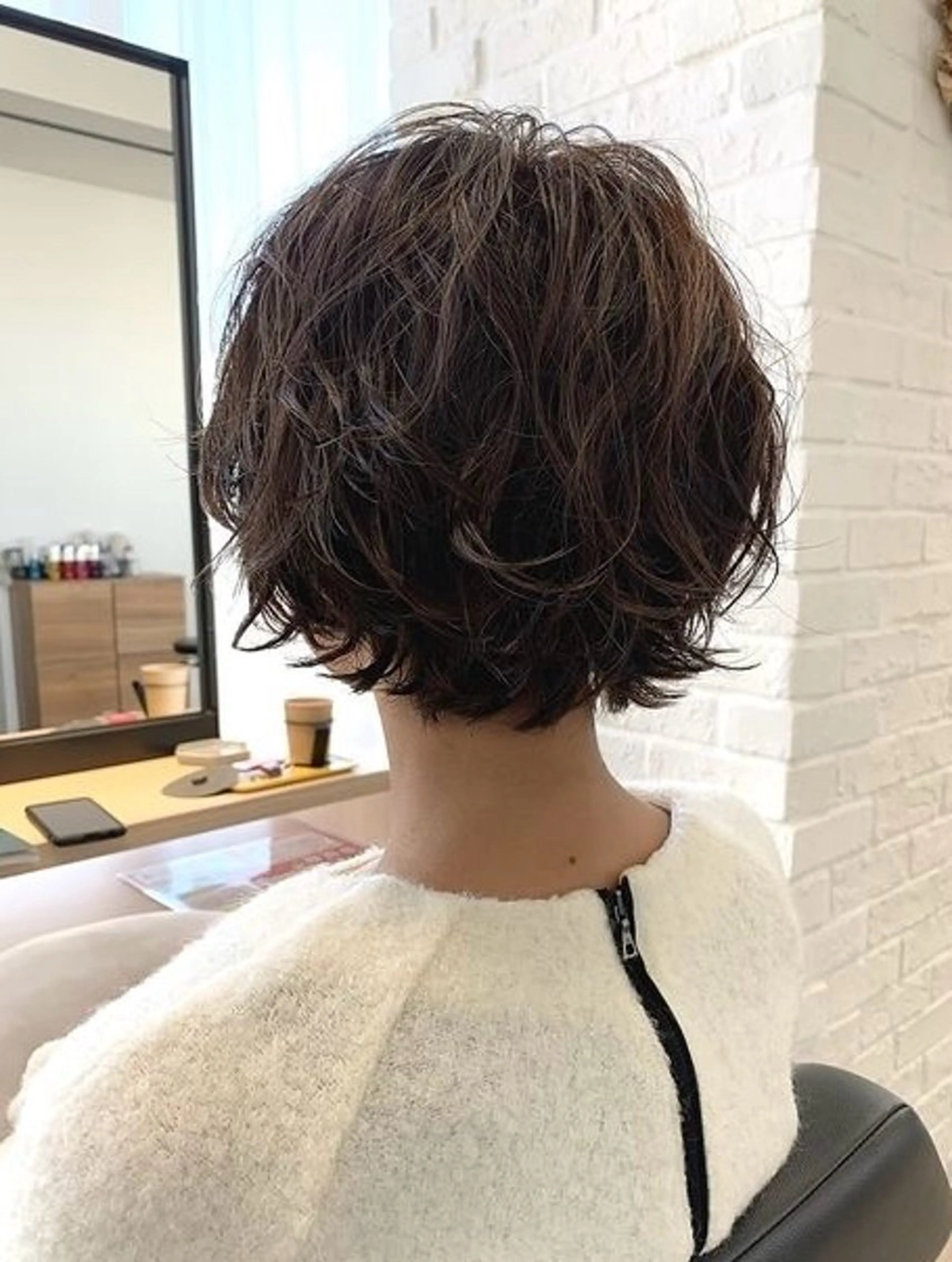ショート ショートヘア カット パーマ Rudder 牛嶋のヘアスタイル