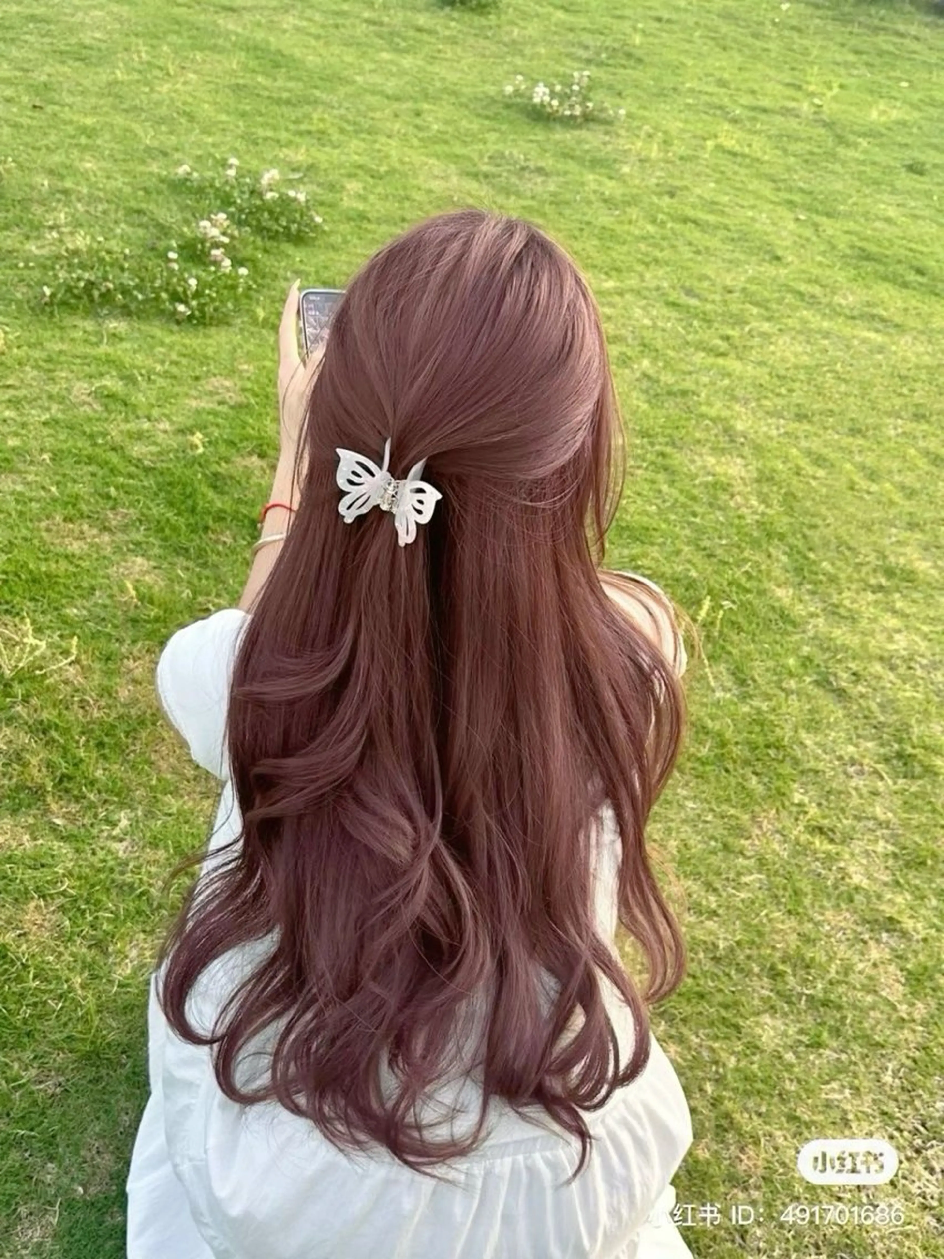 ロング カラー ヘアアレンジ ベージュカラー ピンクカラー ピンクベージュ カット ヘアカラー トリートメント ヘアセット 💎韓国/ レイヤー カット/ 暖色🫧のヘアスタイル