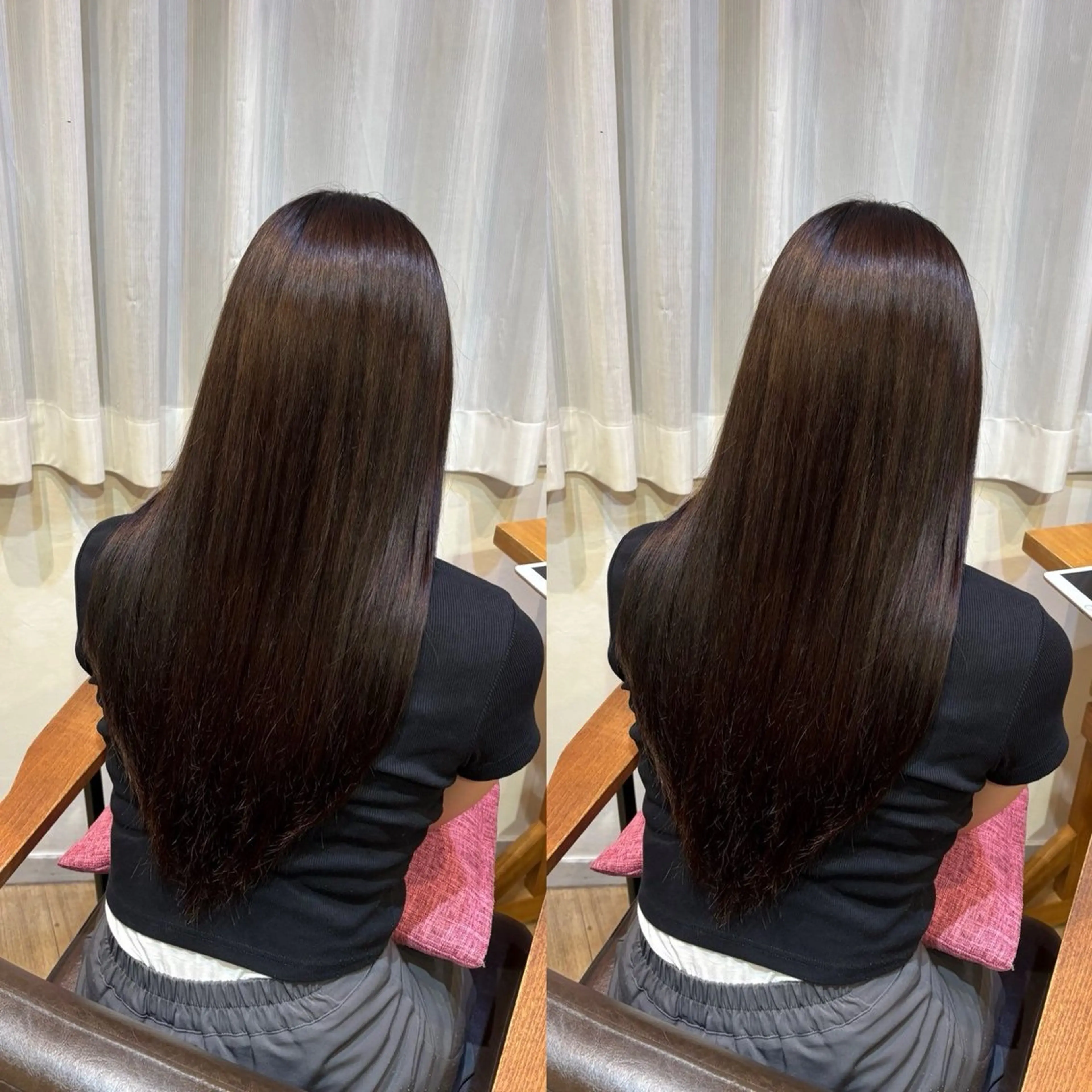 ロング カット 縮毛矯正 RINNO🌷艶髪/ 艶カラーのヘアスタイル