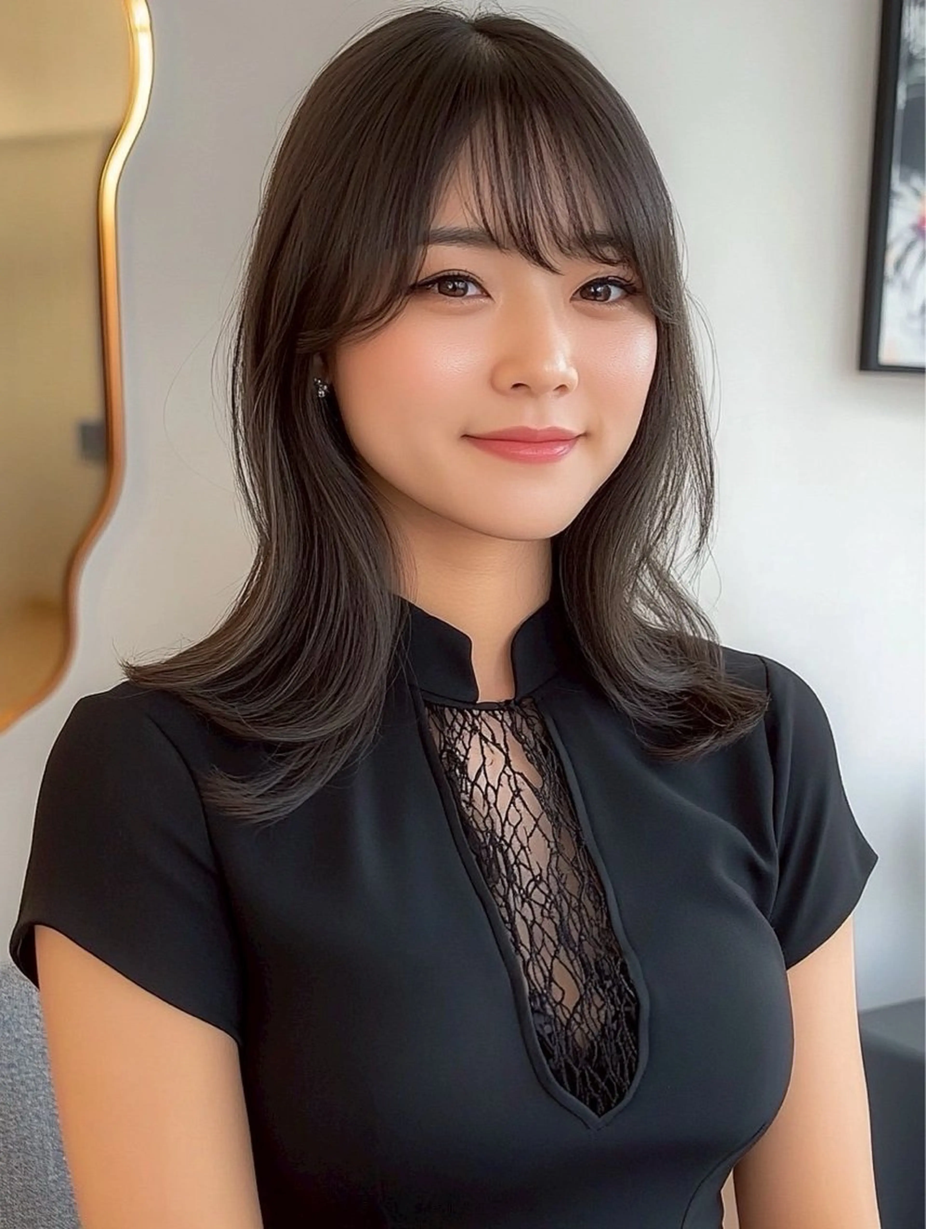 ミディアム ブリーチなし/髪質 改善/エクステ✨天夕のヘアスタイル