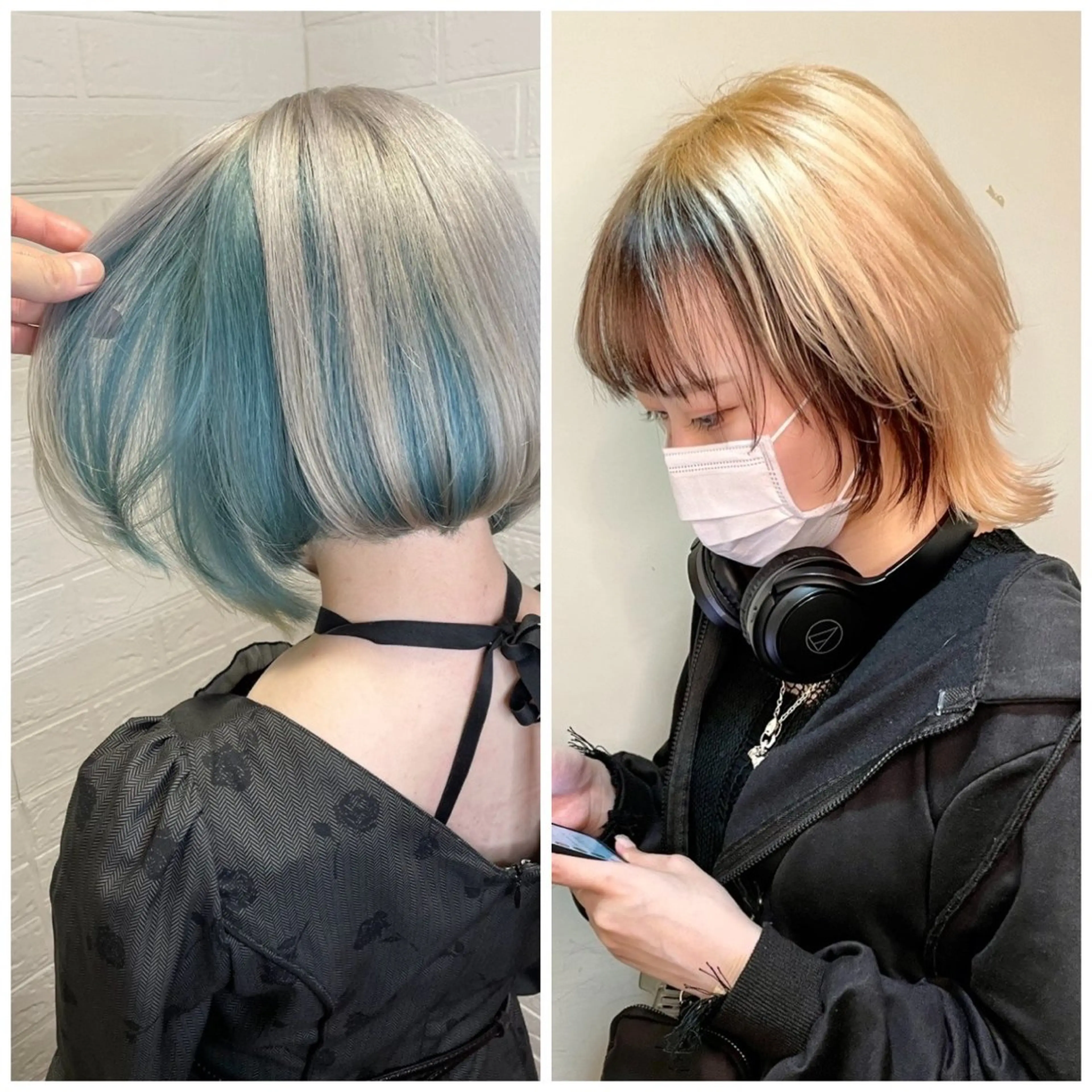 ミディアム カラー カット ヘアカラー トリートメント yossy/髪質改善 /ダブルカラーのヘアスタイル