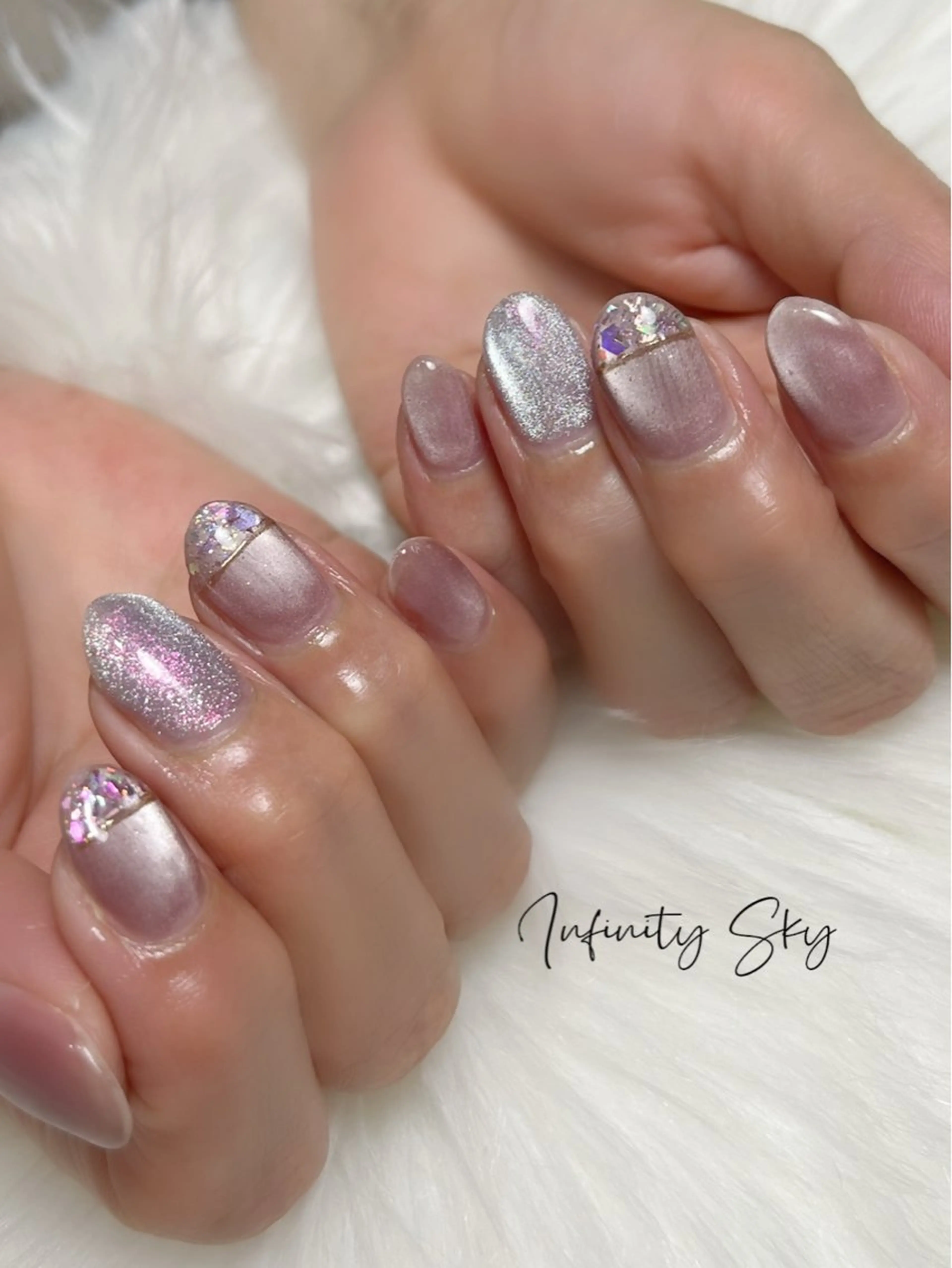 ネイル マグネットネイル infinity skyのネイルデザイン