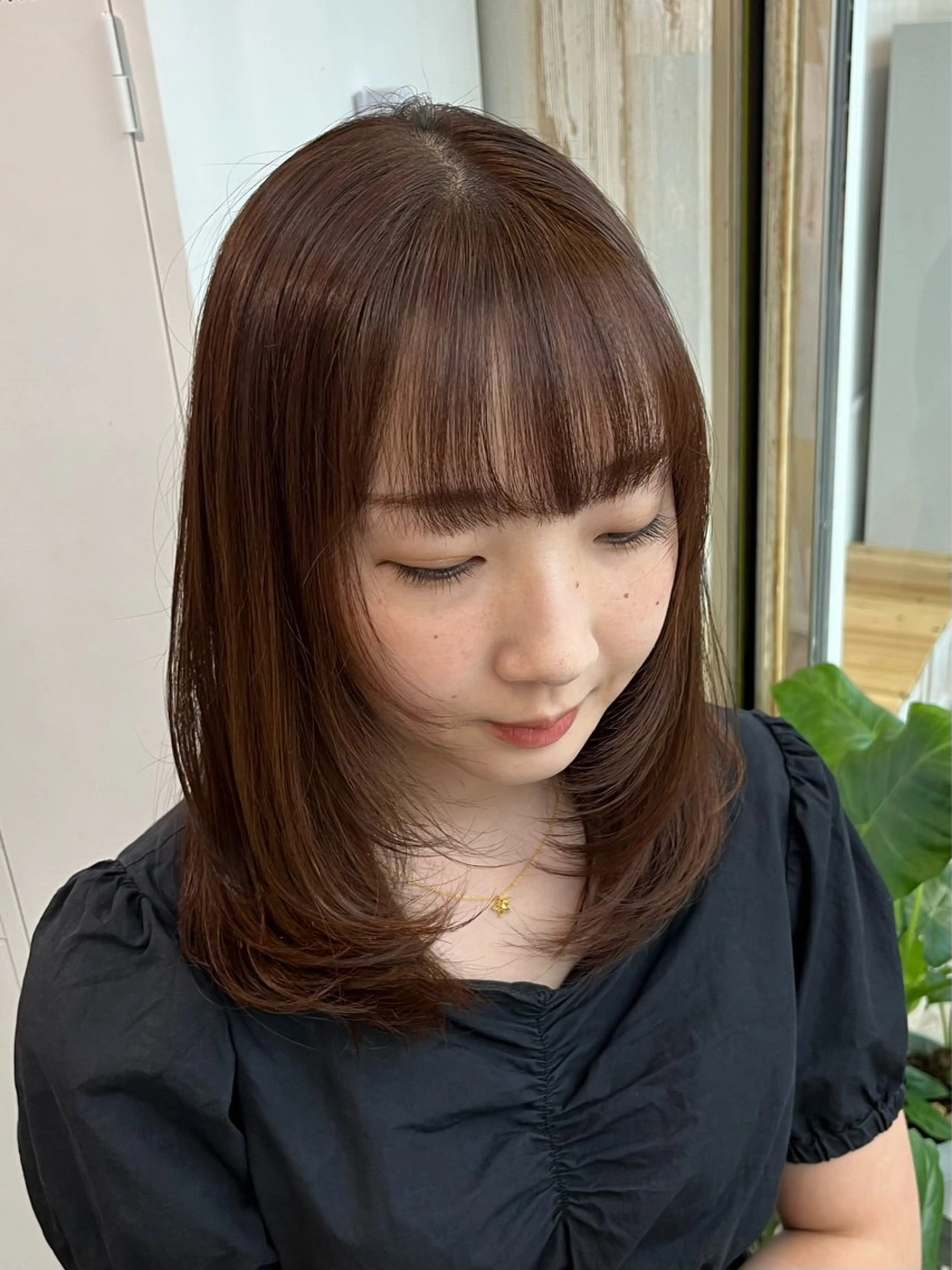 ミディアム カラー ブラウンカラー レイヤーカット カット ヘアカラー トリートメント 🦋レイヤー職人 猪瀬玲奈🦋のヘアスタイル
