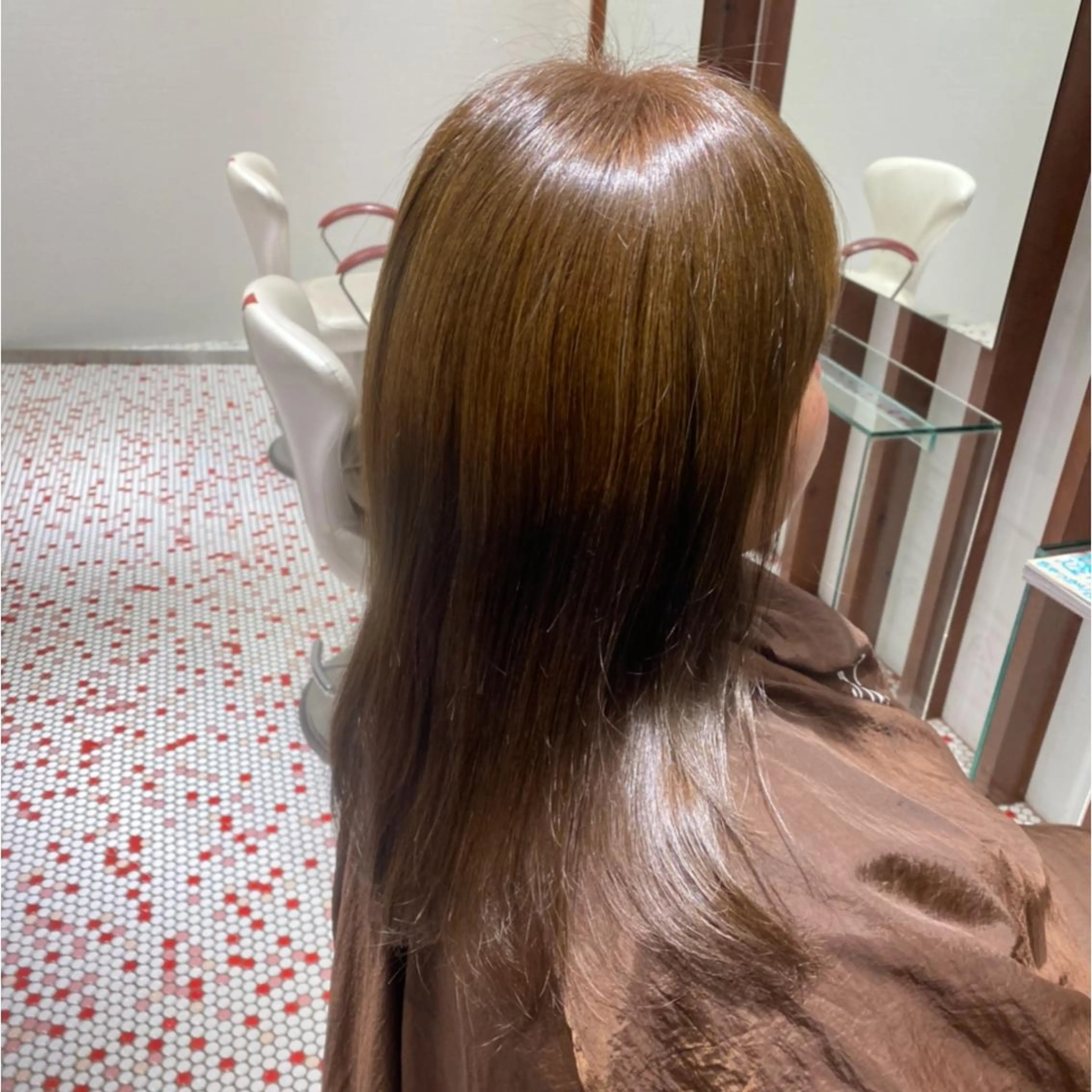 ロング カラー ヘアカラー 縮毛矯正 トリートメント 中谷 明日香のヘアスタイル