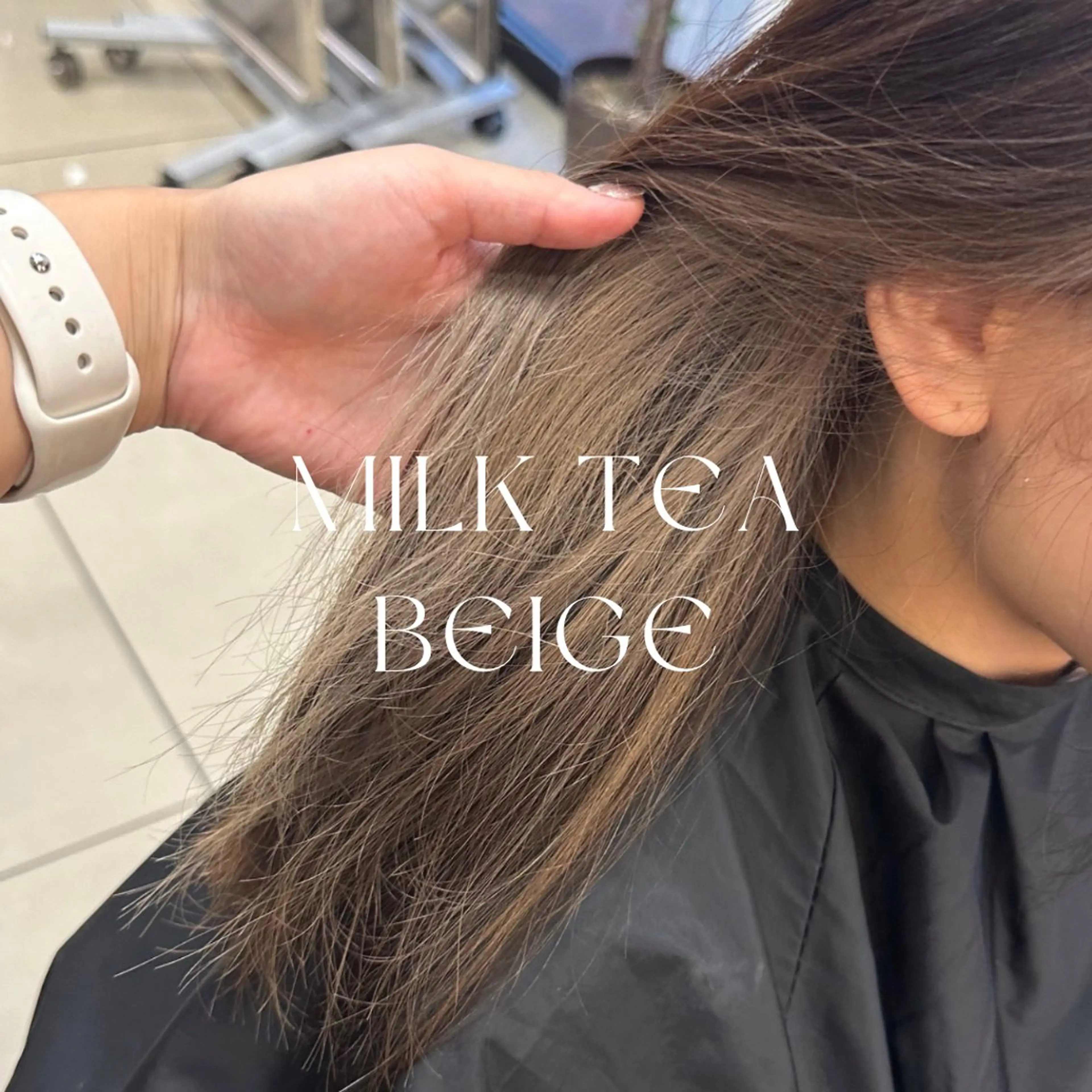 ミディアム カラー ハイトーン/暖色/ 眉/メイク/Rinaのヘアスタイル