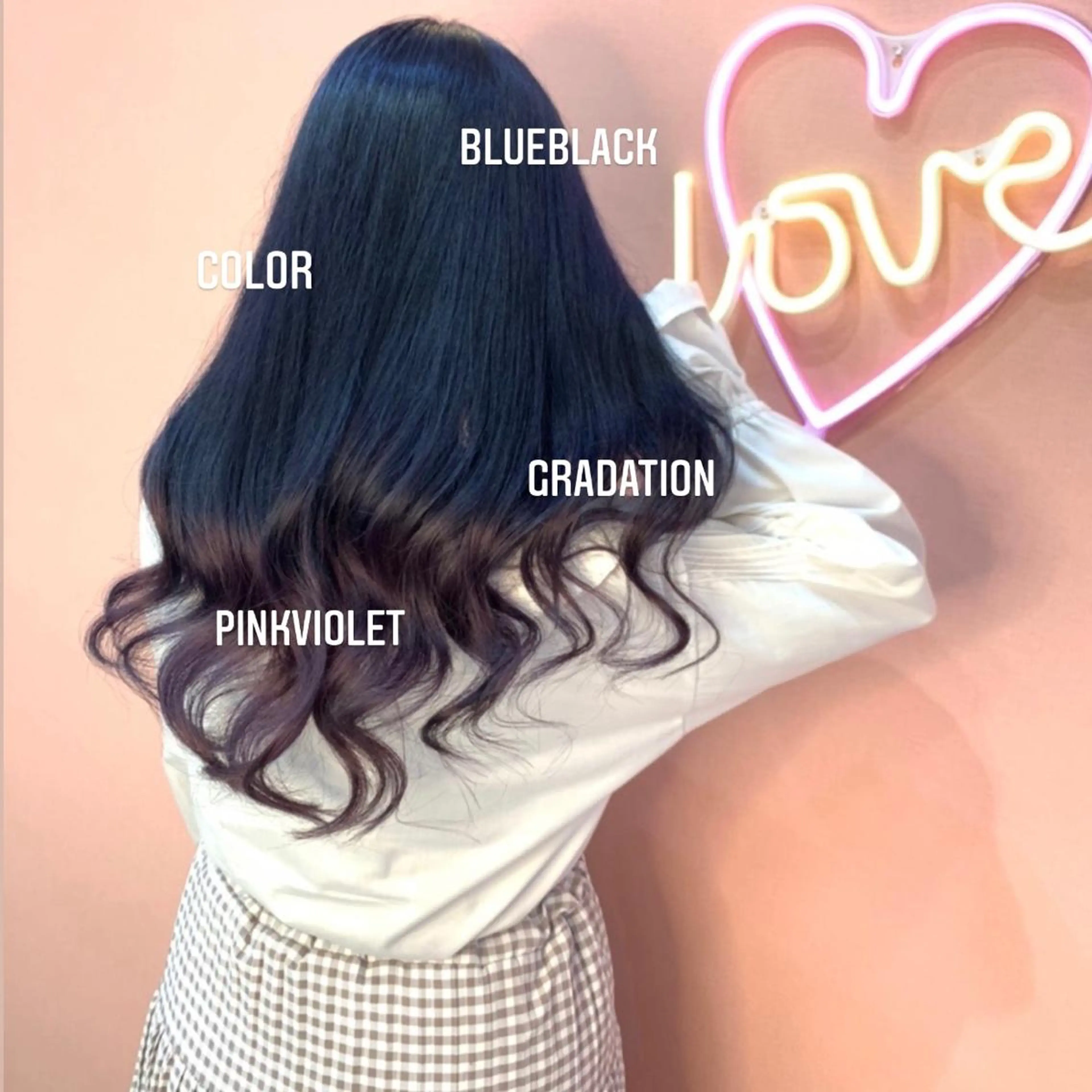 セミロング カラー エクステ エクステ🩵ブリーチ 韓国ヘア🩵KAEのヘアスタイル