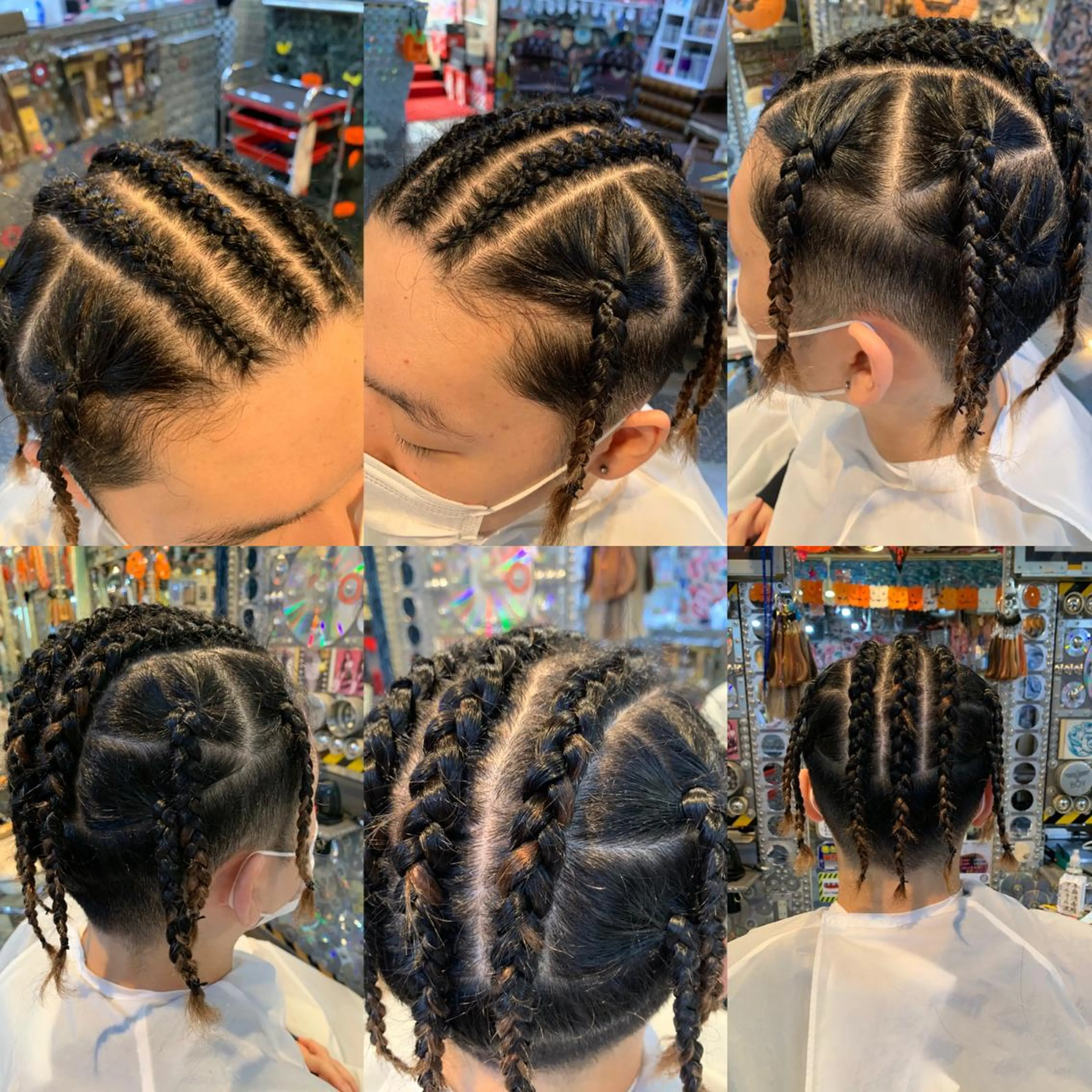 ミディアム カラー パーマ ヘアアレンジ メンズ キッズ haco+所属・🌈派手髪エクステ ブレイズ🌈ひろとのヘアスタイル