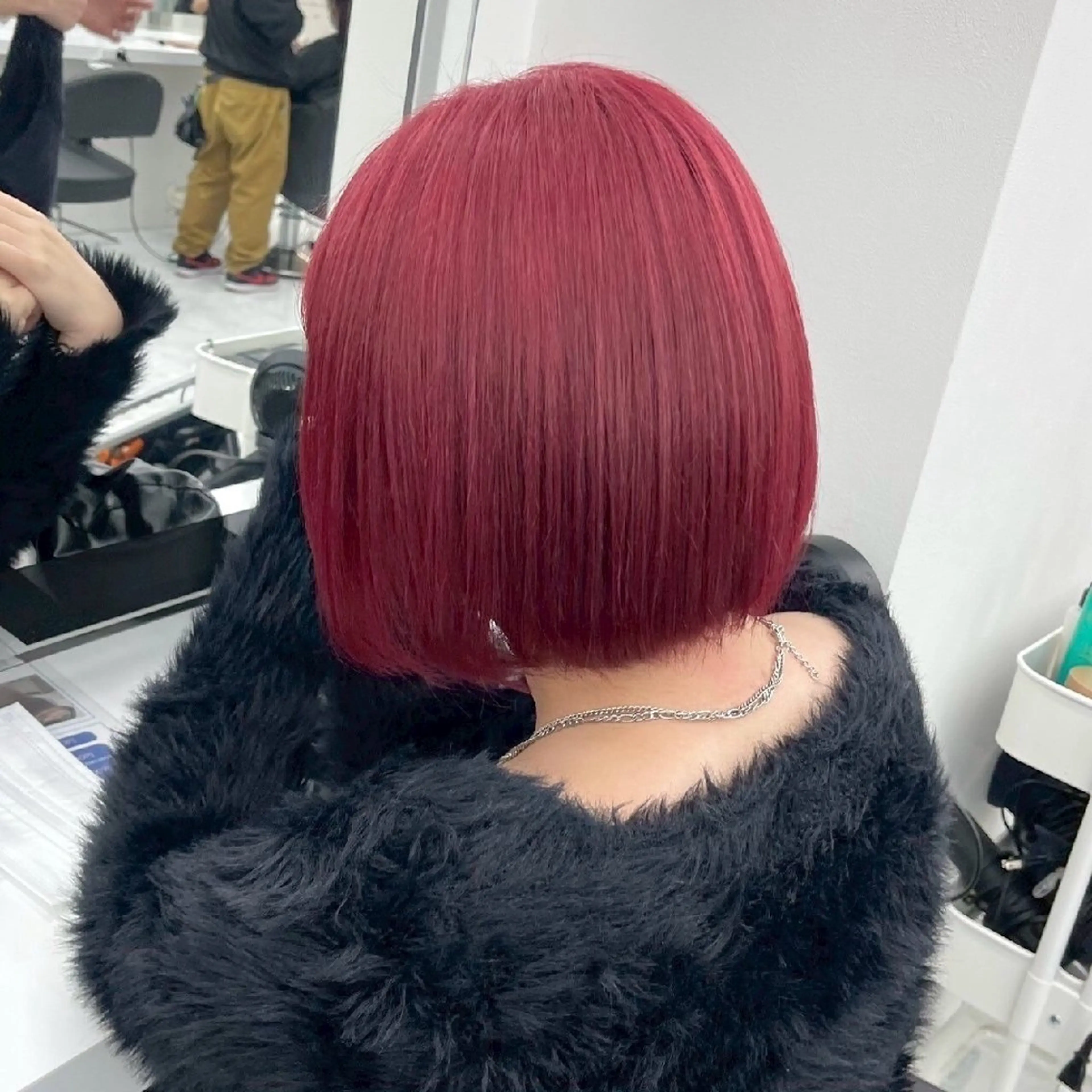 カラー ミディアム ブリーチ ケアブリーチ ブリーチなしカラー 髪質改善 トリートメント 🍒renka🍒 ボブ/ショート/暖色のヘアスタイル