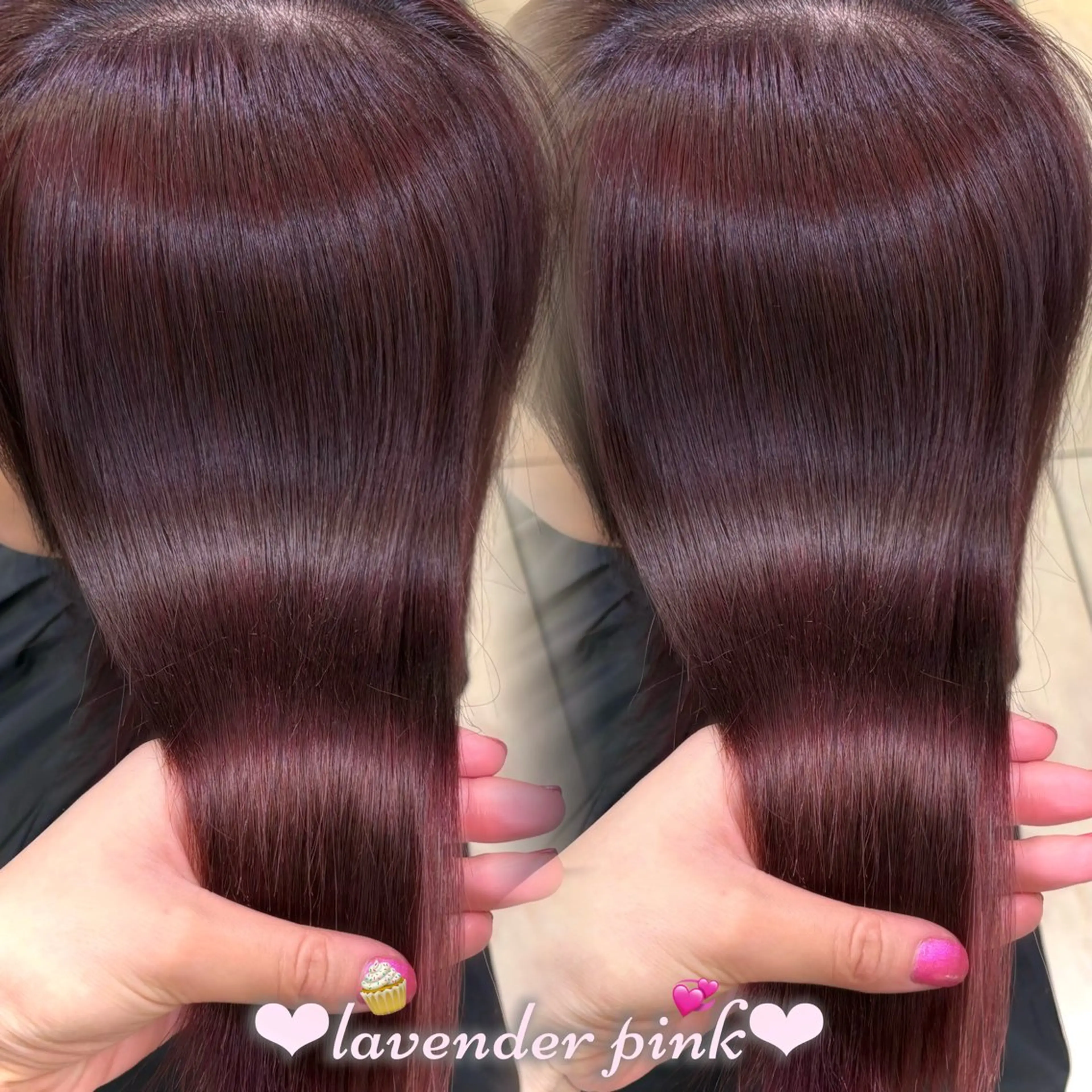 ロング カラー 透明感カラー ラベンダーカラー ラベンダーピンク ピンクカラー カット ヘアカラー トリートメント 新宿/透明感カラー /韓国ヘアKANA♡のヘアスタイル
