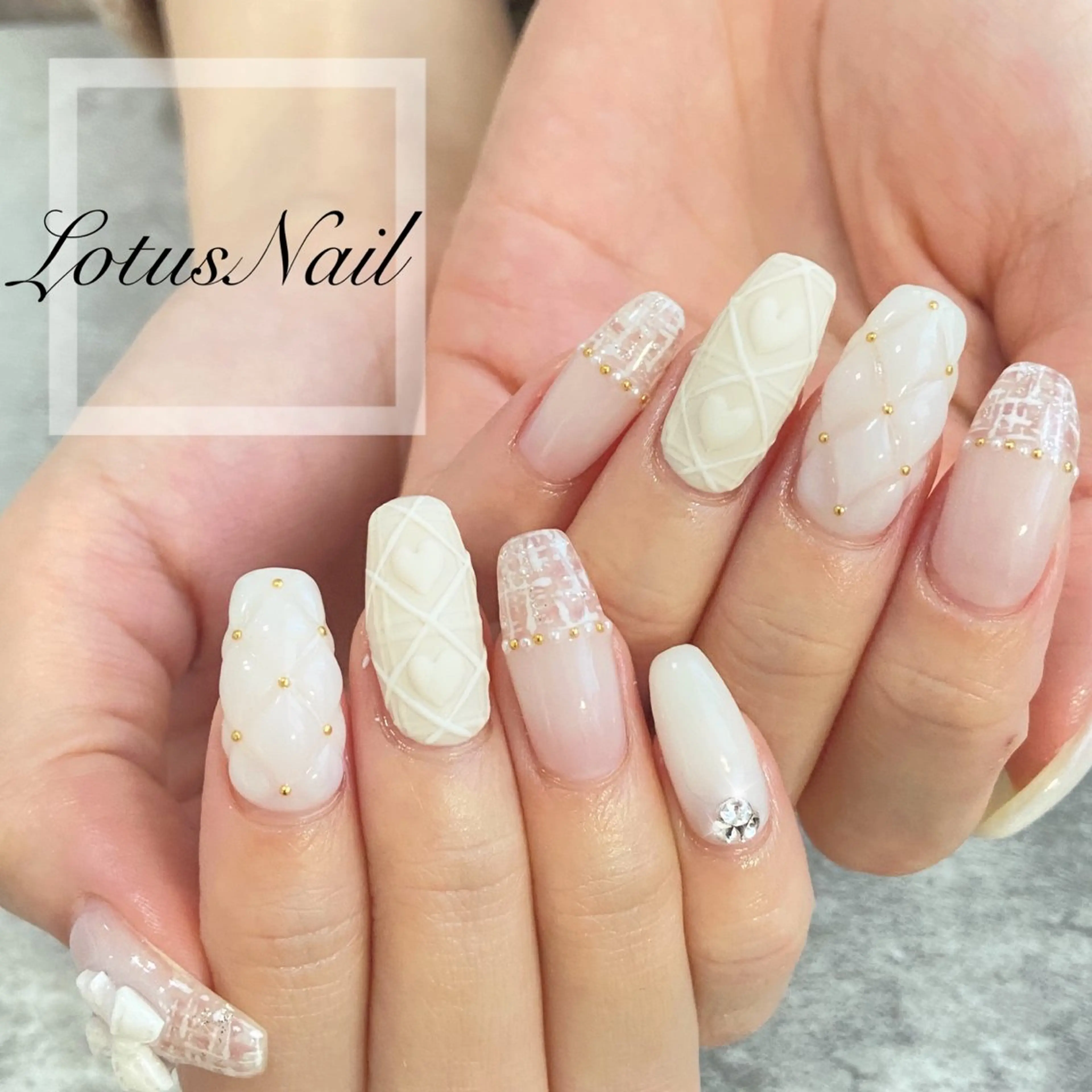 ネイル ツイードネイル ハンドネイル Lotus Nailのネイルデザイン