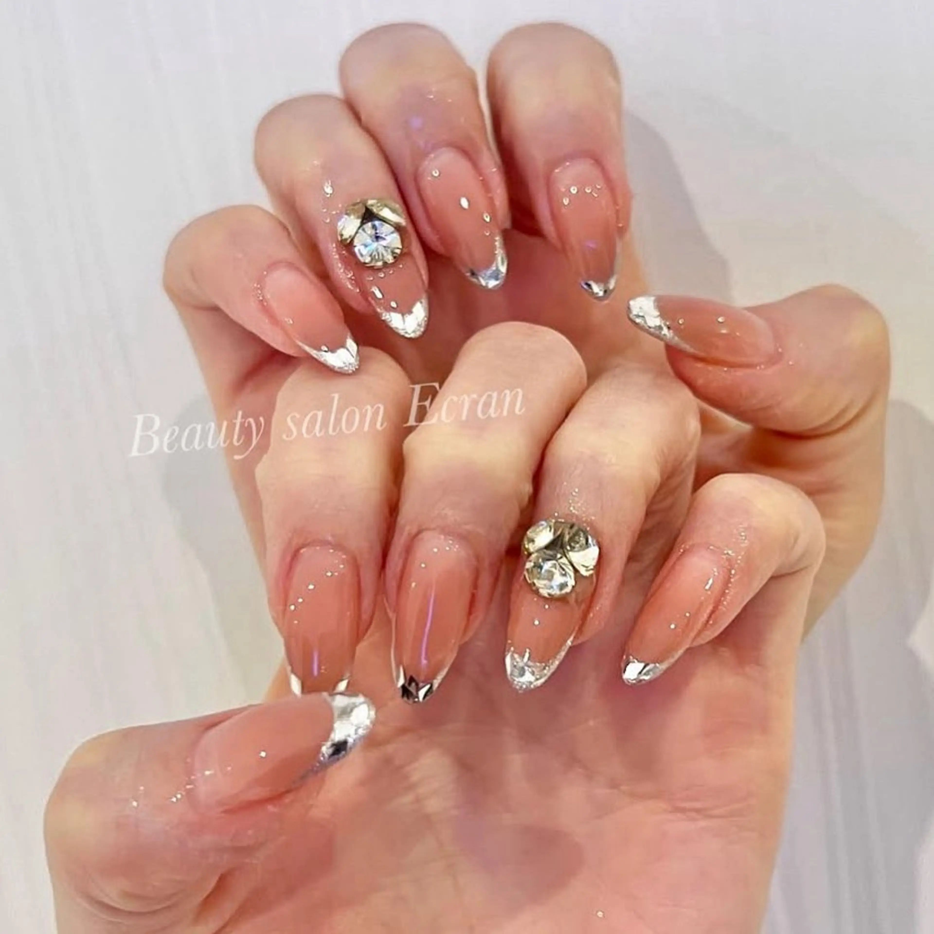 ガラスフレンチ❤️ジェルオフ込み💅の写真