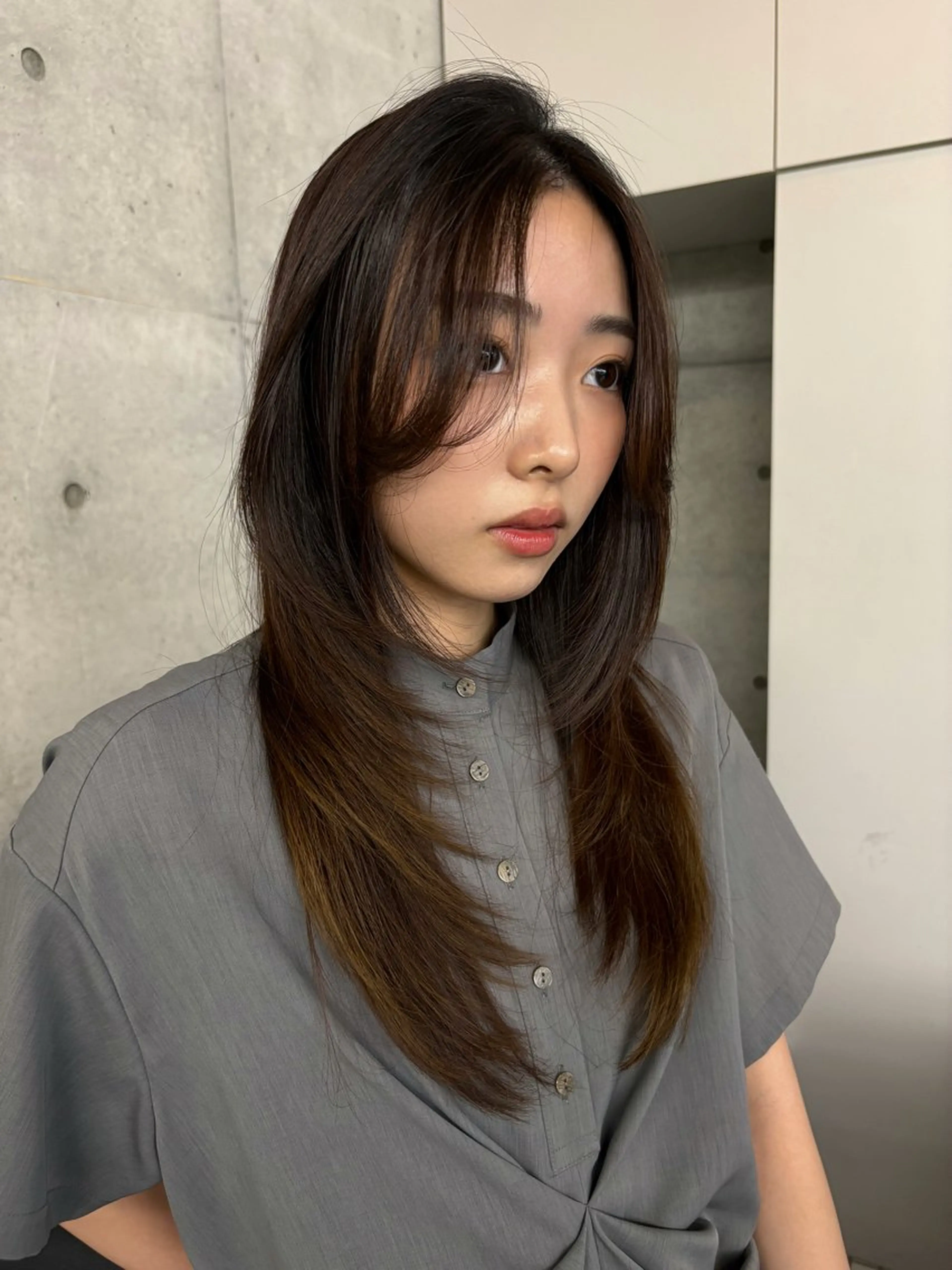 ロング カラー カット ヘアカラー トリートメント レイヤー/柔色 カラー/SAkiのヘアスタイル