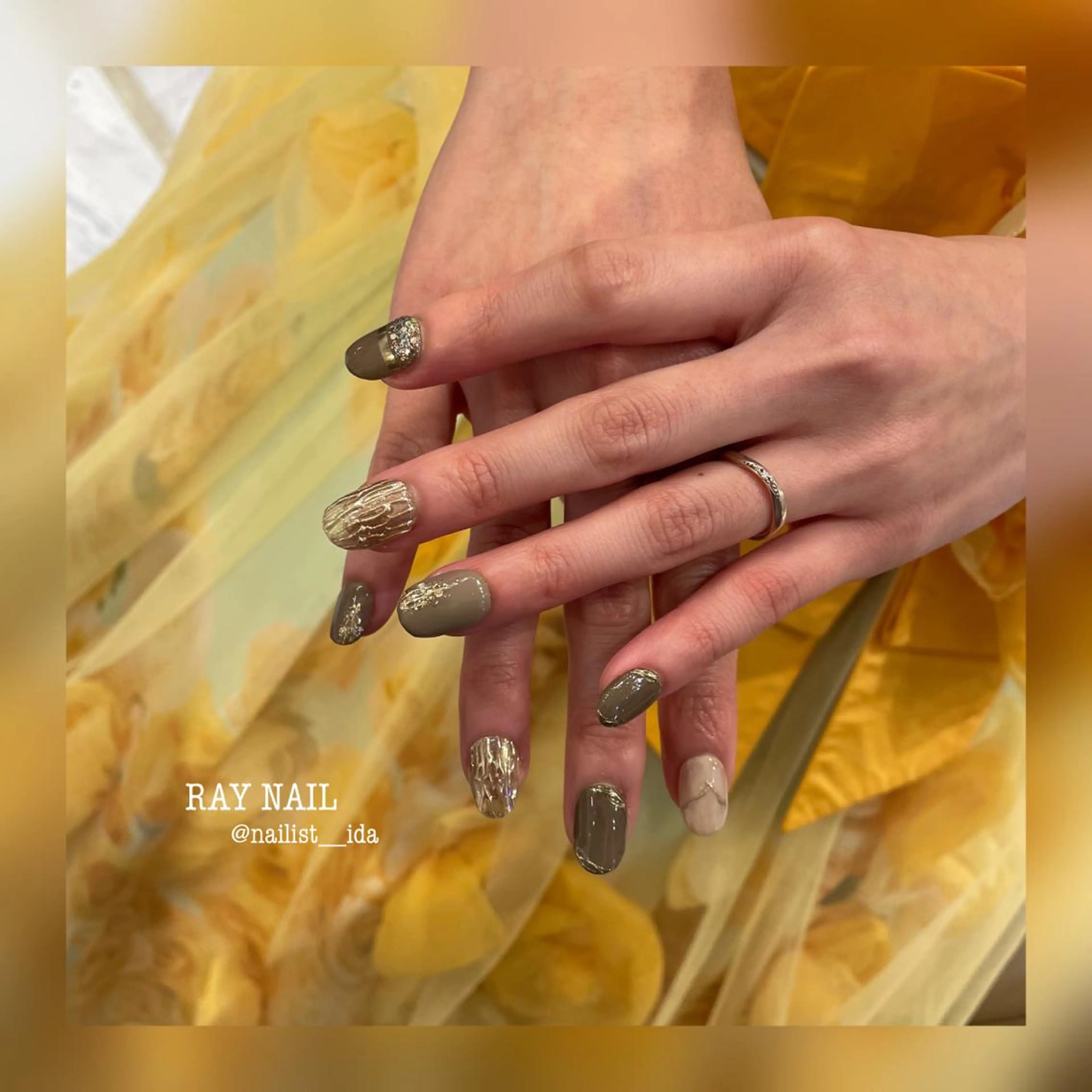 ネイル ネイルチップ ブライダルネイル Arowa 伊田のネイルデザイン