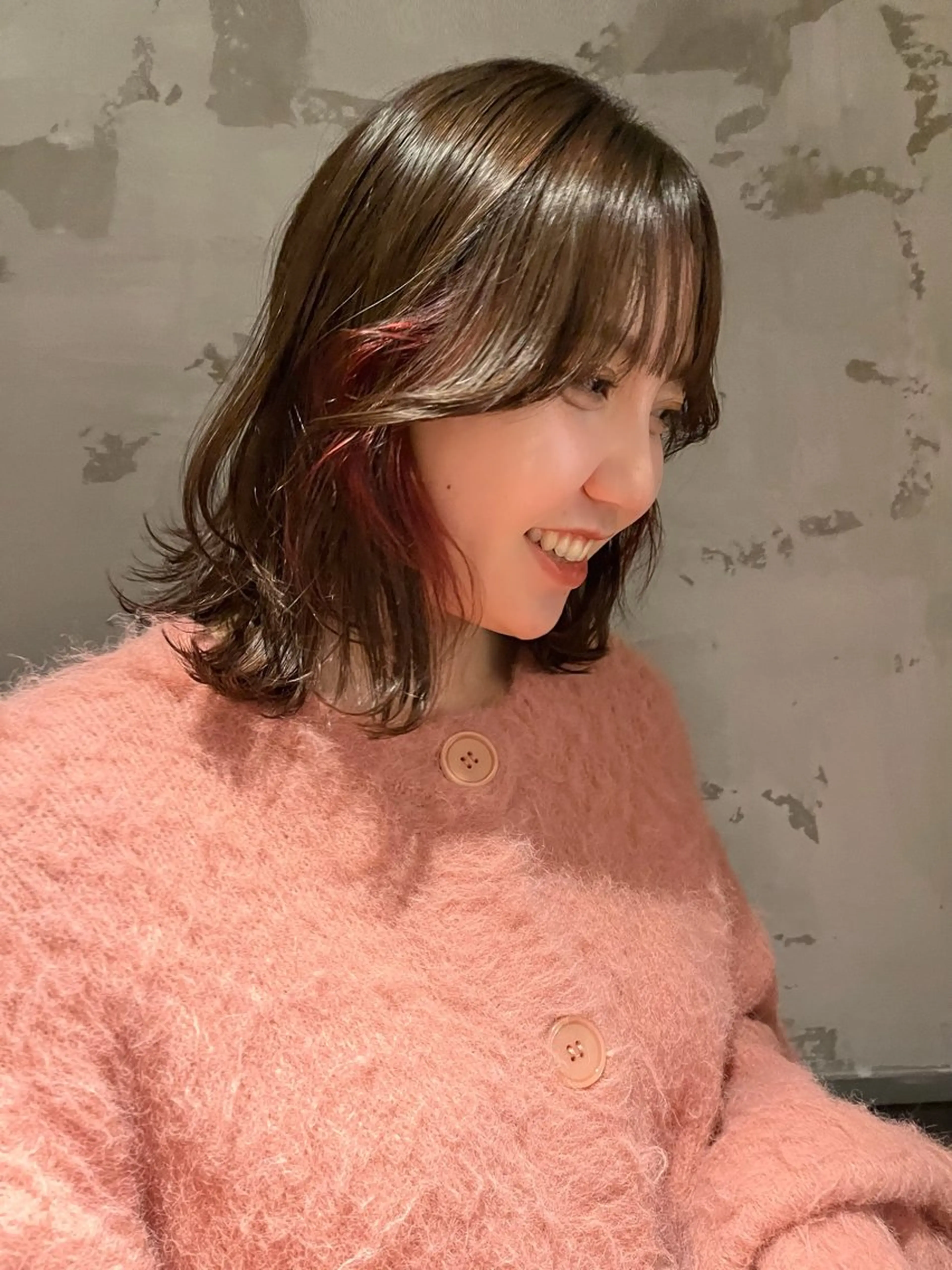 ミディアム カラー 田中 里奈のヘアスタイル