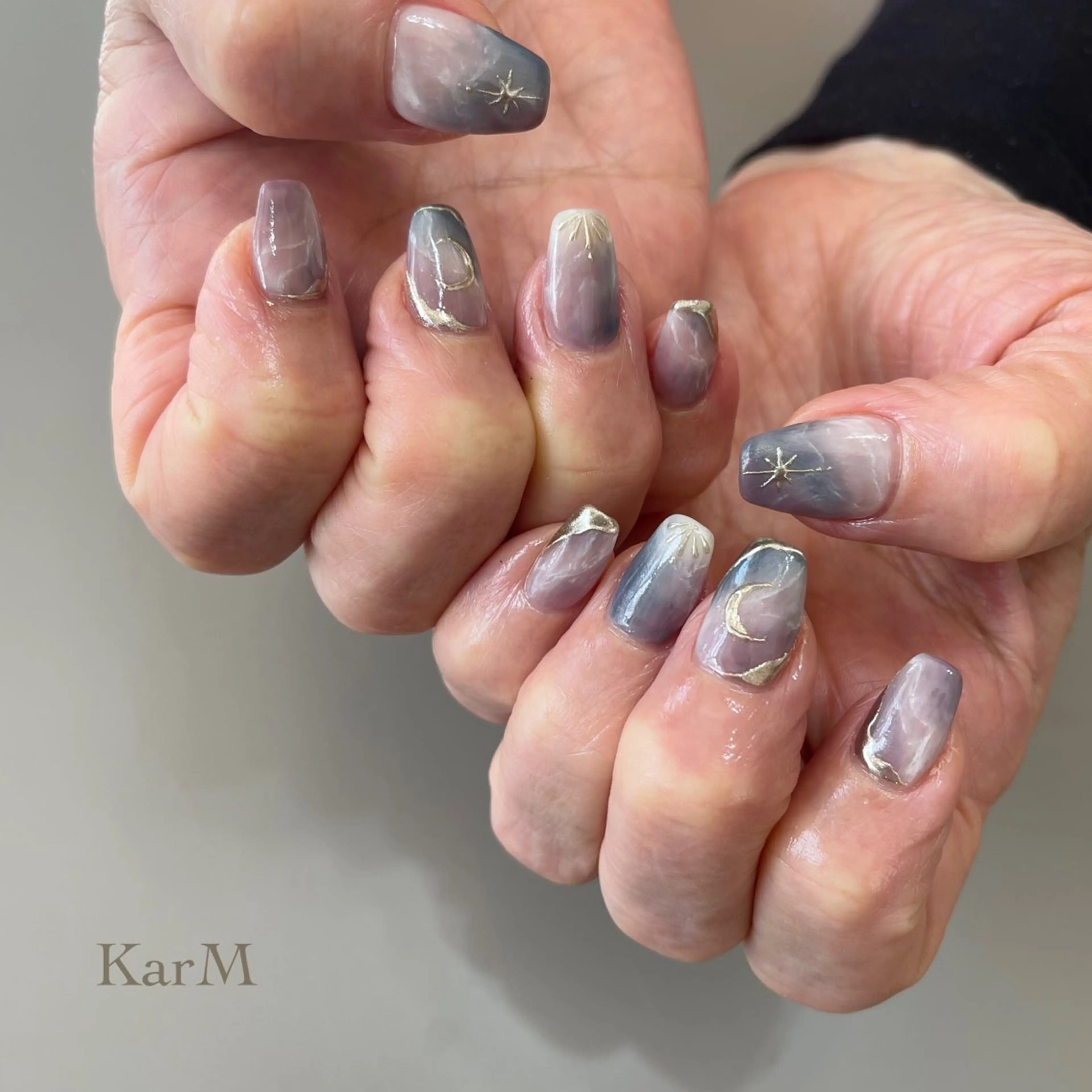 ネイル アートネイル オーロラネイル チークネイル フットネイル フレンチネイル ogino karinのネイルデザイン