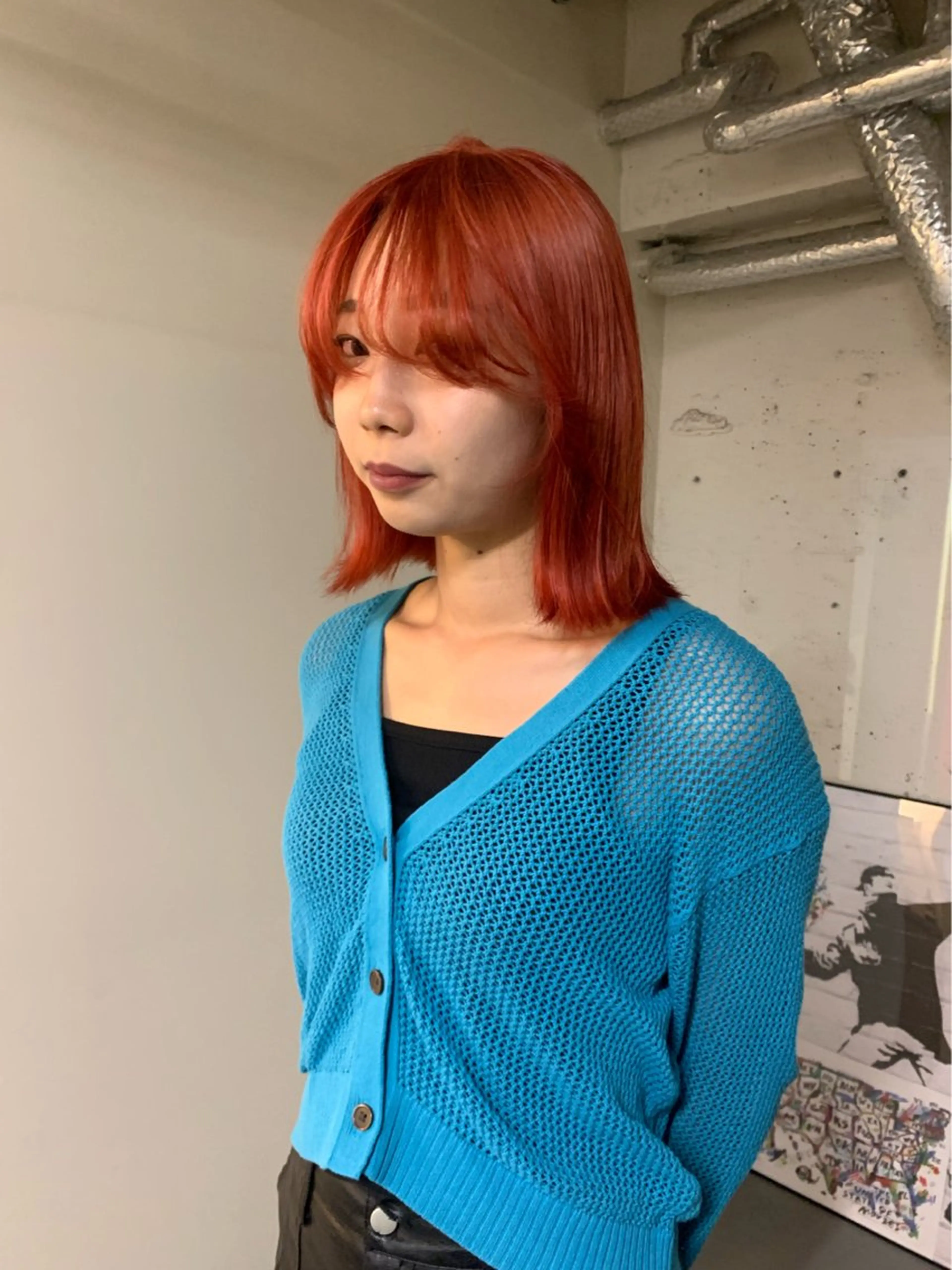 ミディアム カラー ハッシュカット/ MAYAのヘアスタイル