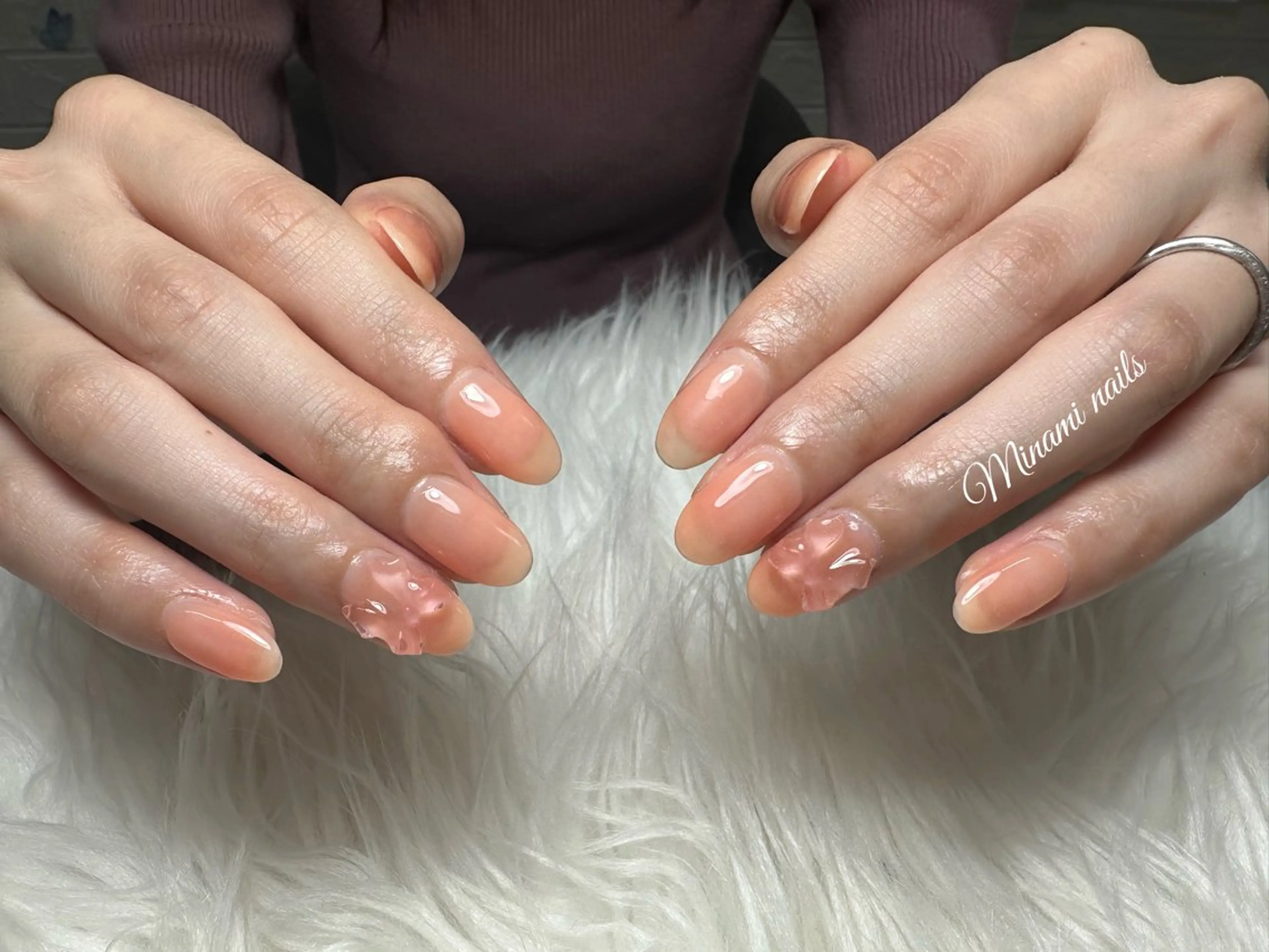 ネイル アートネイル オーロラネイル ガーリー キラキラネイル 韓国ネイル minamiネイル トユイのネイルデザイン