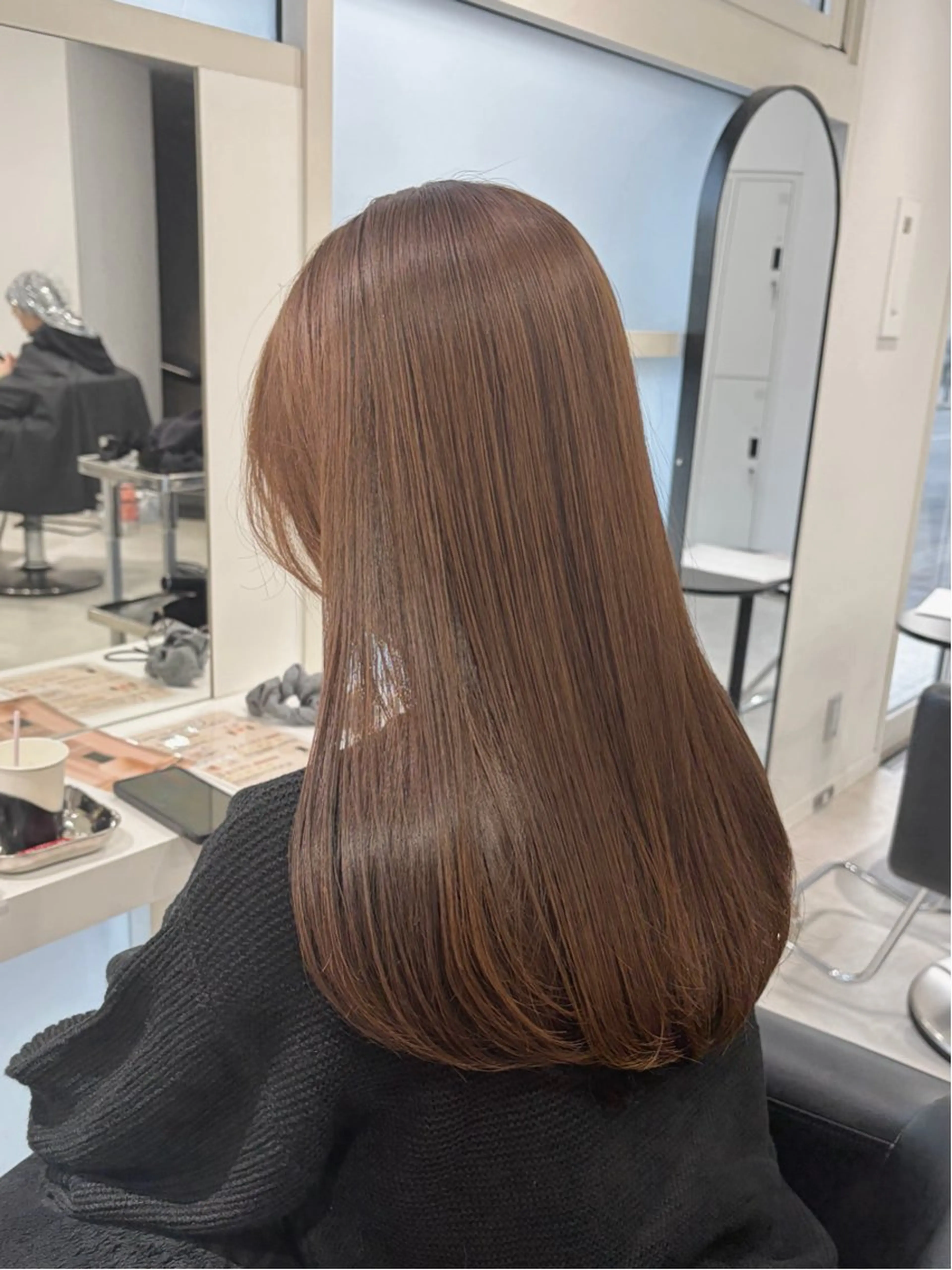 ロング カラー ヘアカラー トリートメント ヘアセット グレージュ/ベージュ /経堂/sana🌱のヘアスタイル