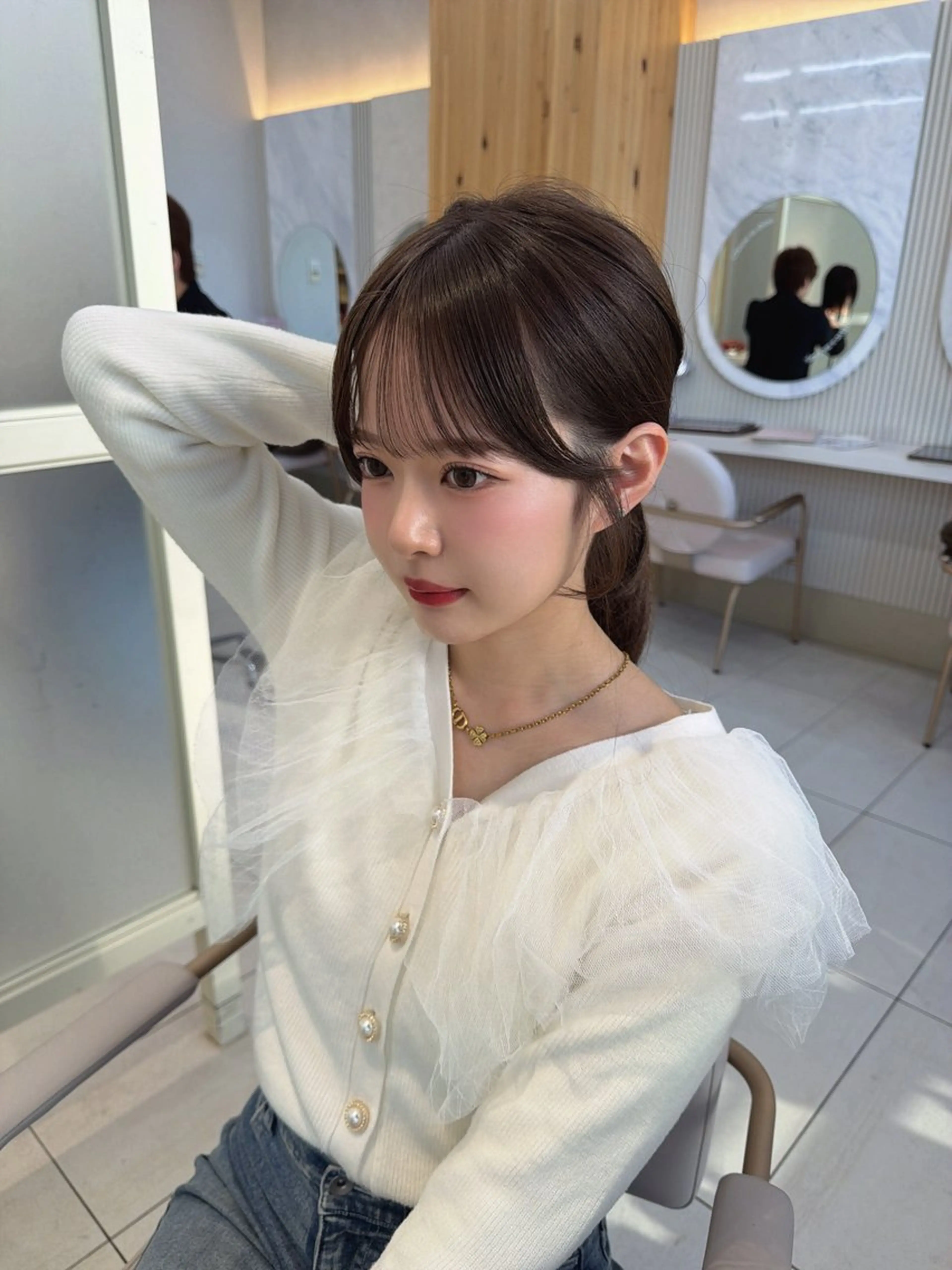 セミロング カット ヘアカラー トリートメント 顔周り/透明感カラー /韓国ヘア/TAKUのヘアスタイル