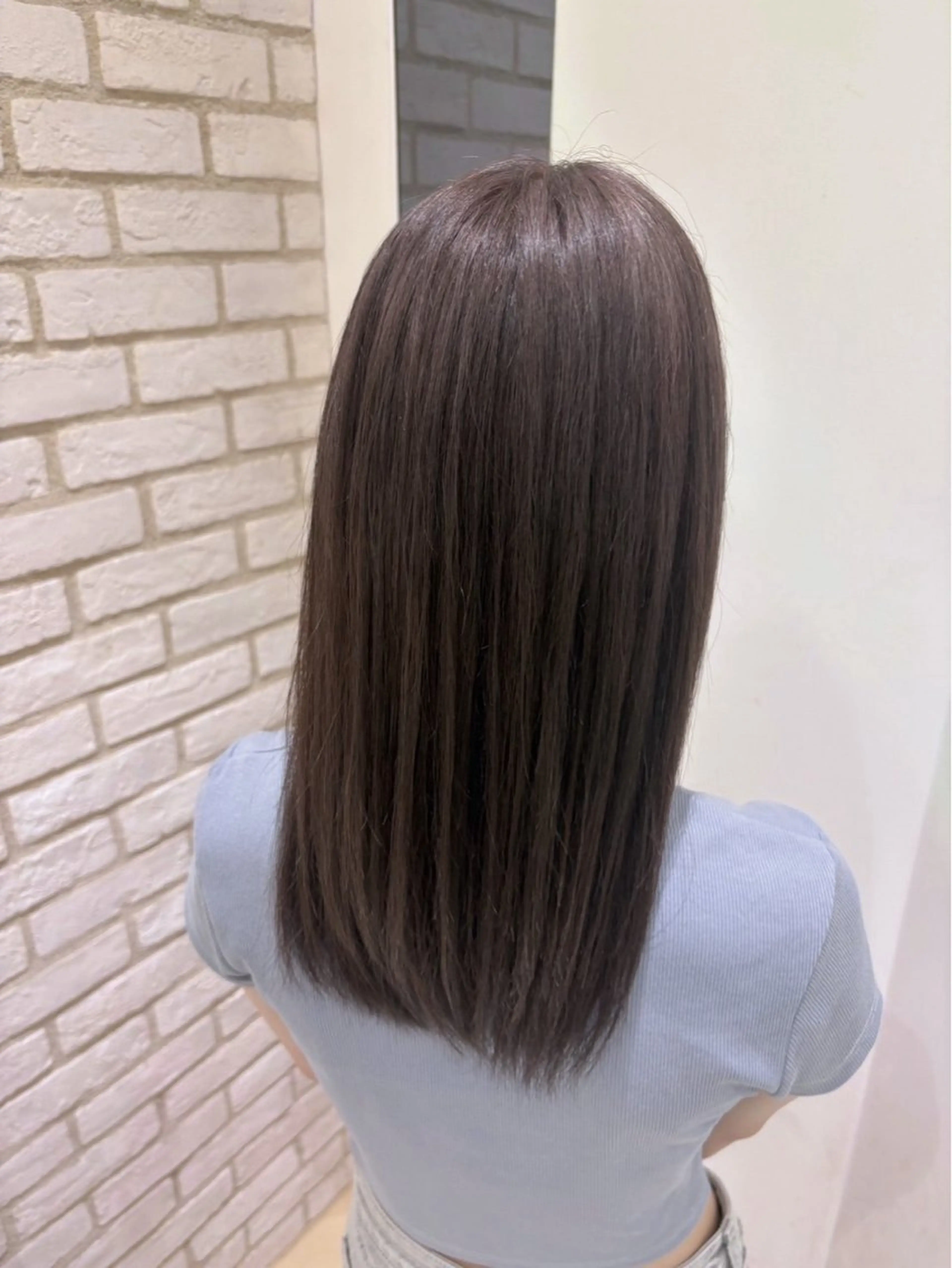 ミディアム カラー ヘアカラー ash 十日市場 yuzuki 🎀のヘアスタイル