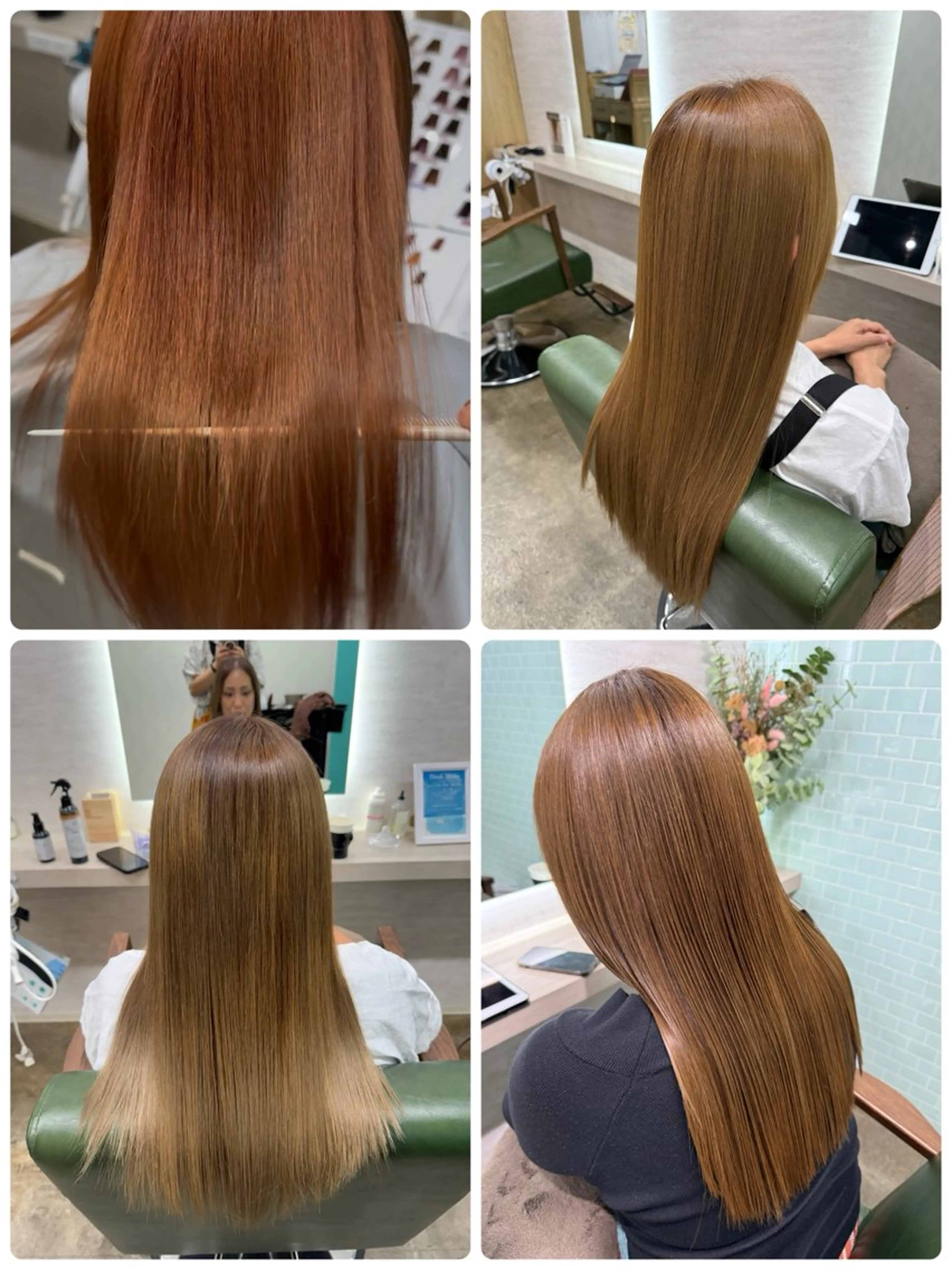 ロング カラー 髪質改善 縮毛矯正 トリートメント 酸性ストレート 酸熱トリートメント カット ヘアカラー トリートメント 🕊髪質改善縮毛矯正 /艶髪/関内🕊あべのヘアスタイル