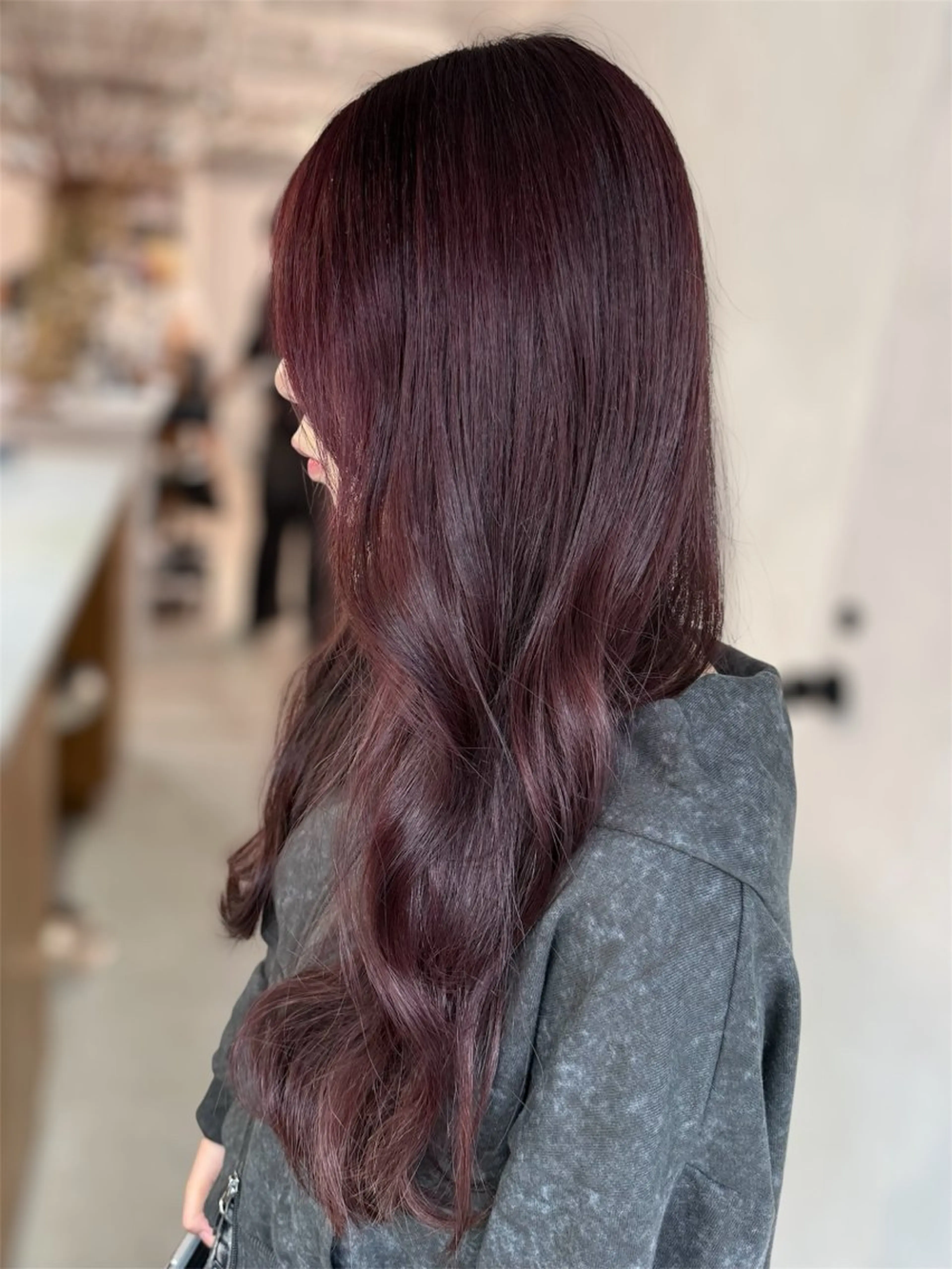 セミロング 韓国風ヘア レイヤーカット 似合わせカット 森貝 洋亮のヘアスタイル