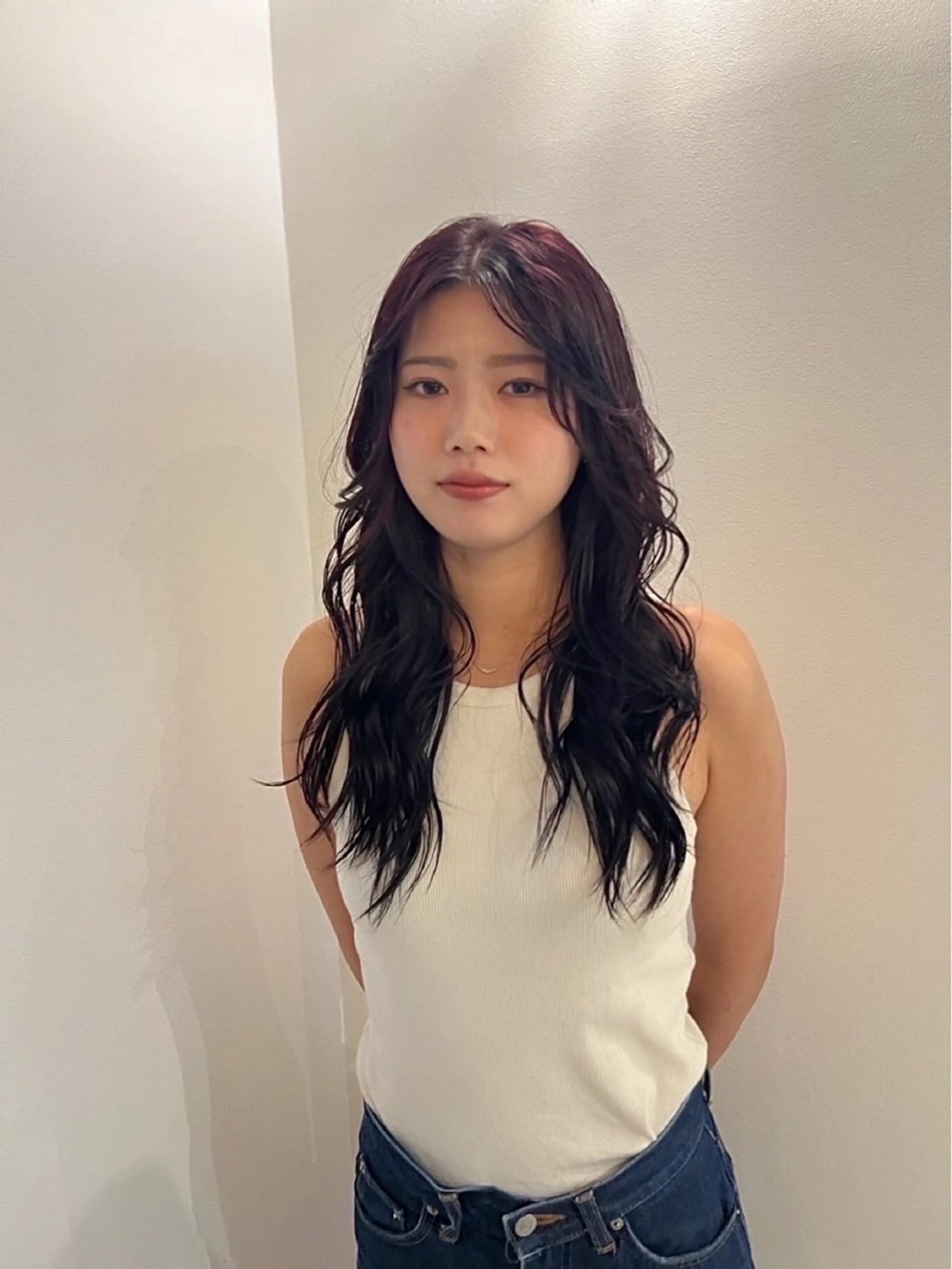 ロング カラー ボルドーカラー JOULE'S（ジュール）所属・JOULE'S natsukiのヘアスタイル