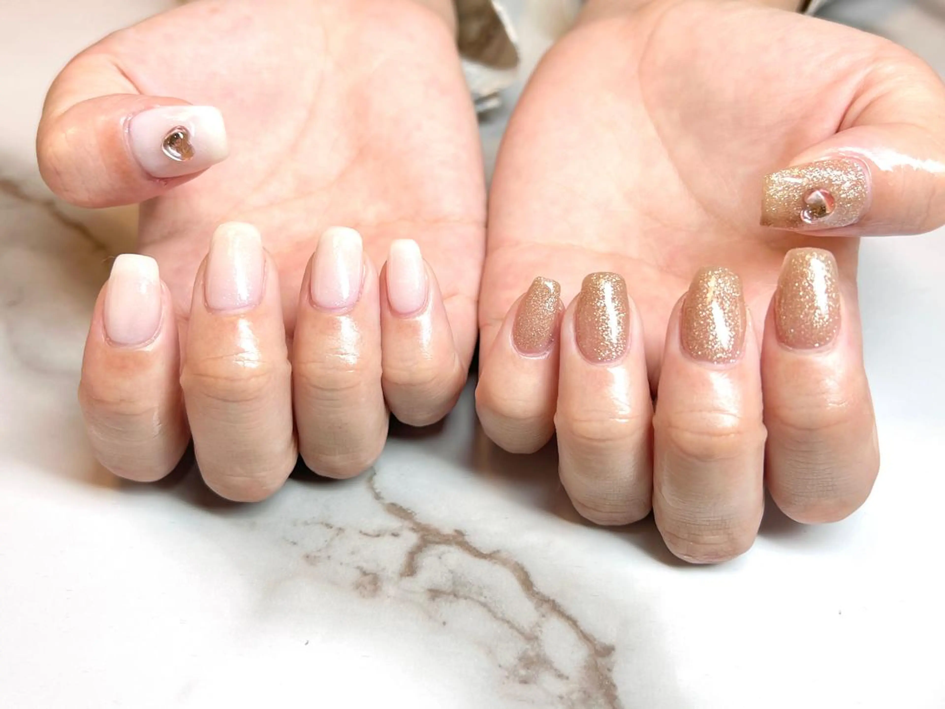 ネイル アートネイル フレンチネイル ジェルネイル ハート マグネットネイル ハンドネイル ハンドケア ネイリスト シンのネイルデザイン