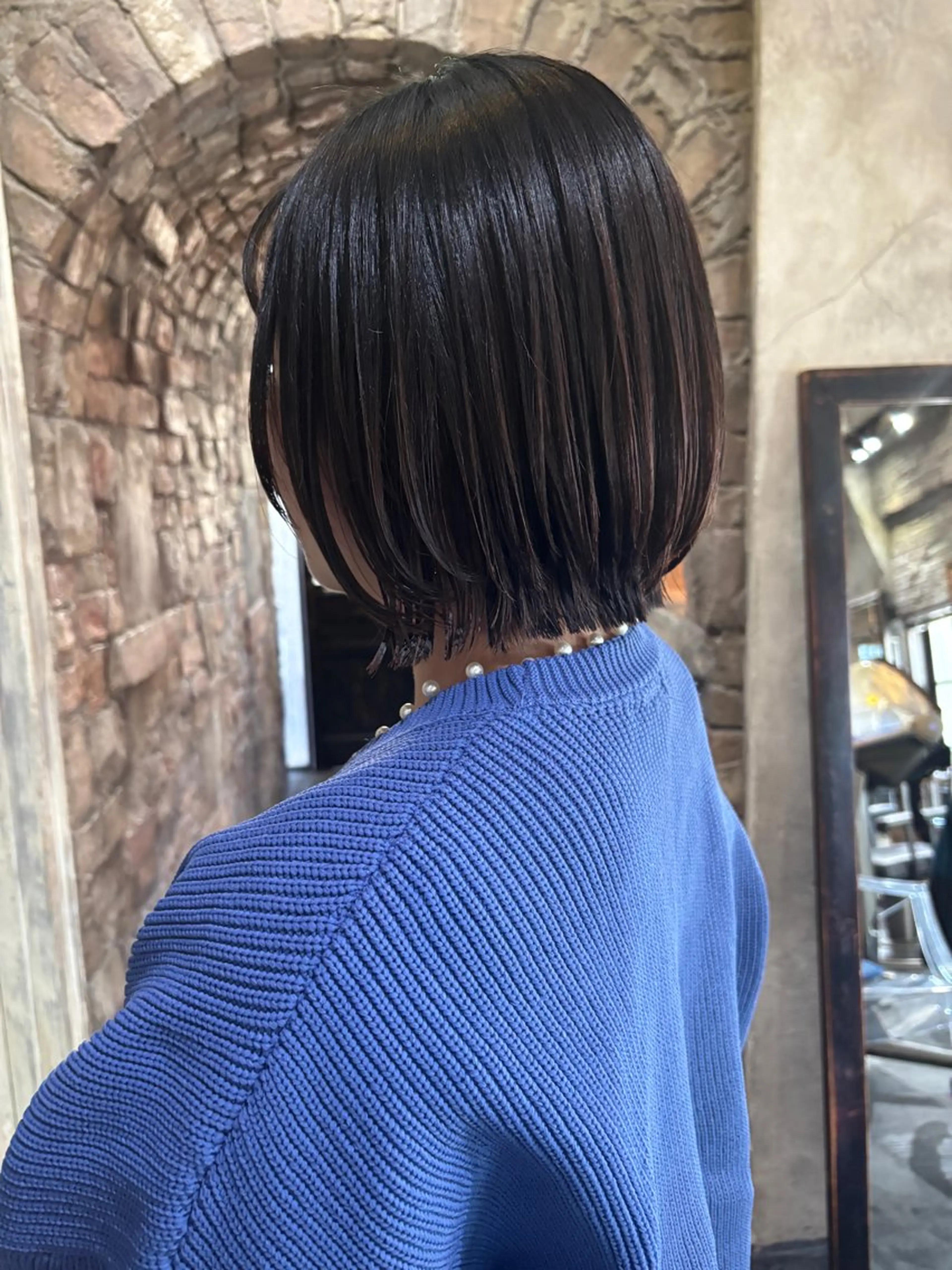 ショート ボブレイヤー ボブ レイヤーカット MINX青山店所属・結莉/ボブ/ 縮毛矯正のヘアスタイル