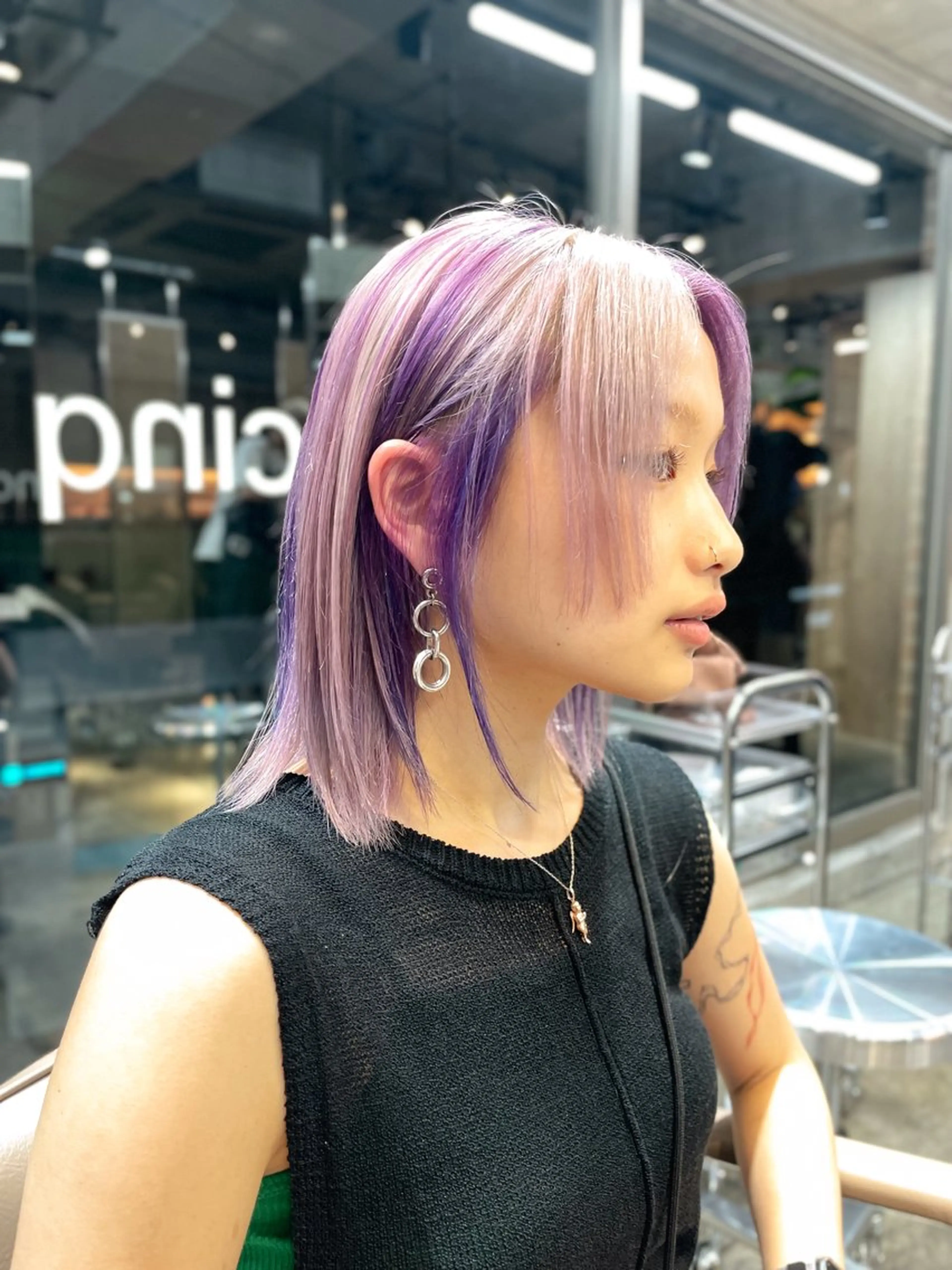 ショート カラー デザインカラー Cinq所属・ハイライト🌟/ ボブ/豊田のヘアスタイル