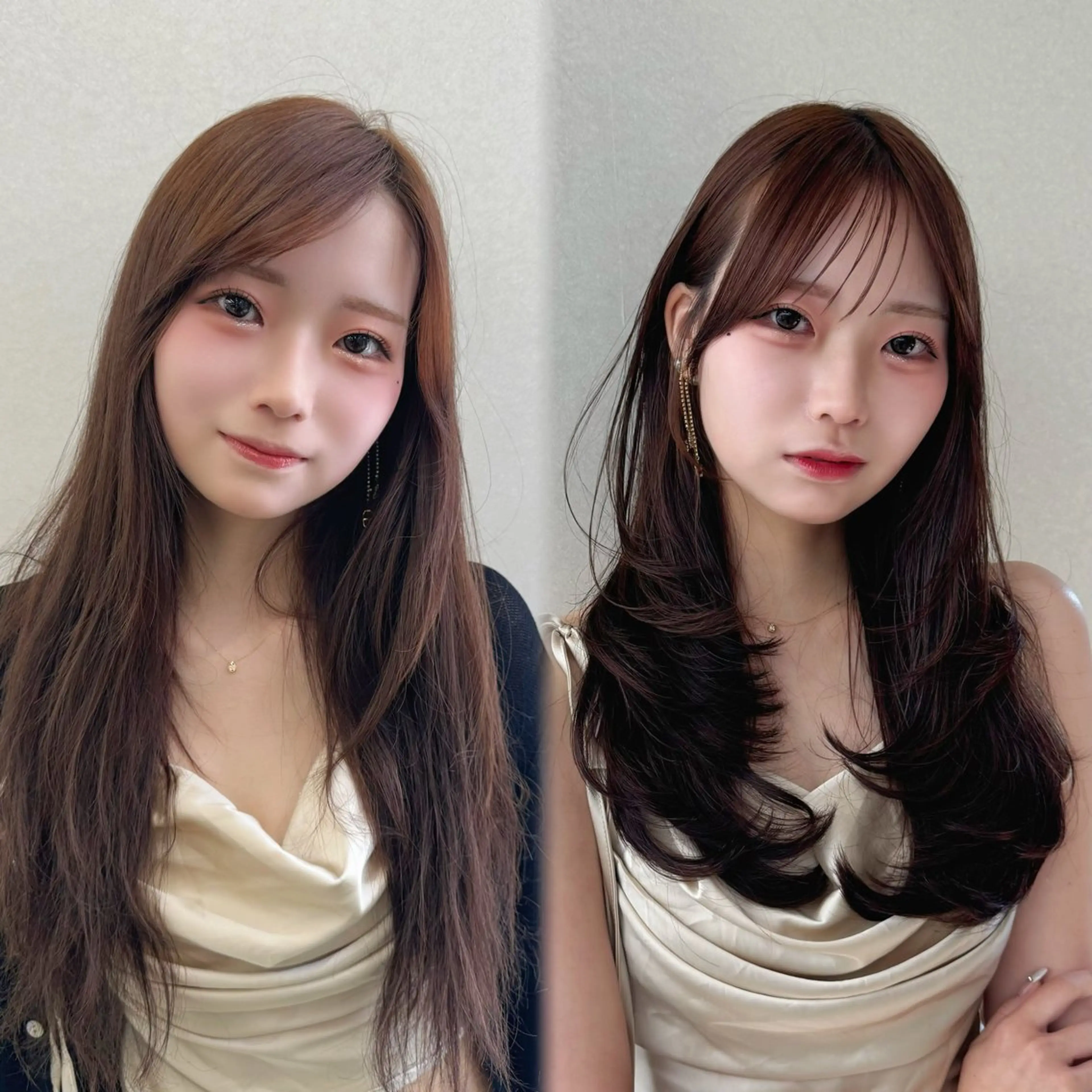 ロング カラー カット ヘアカラー トリートメント COA GINZA 空也/前髪/顔まわりのヘアスタイル